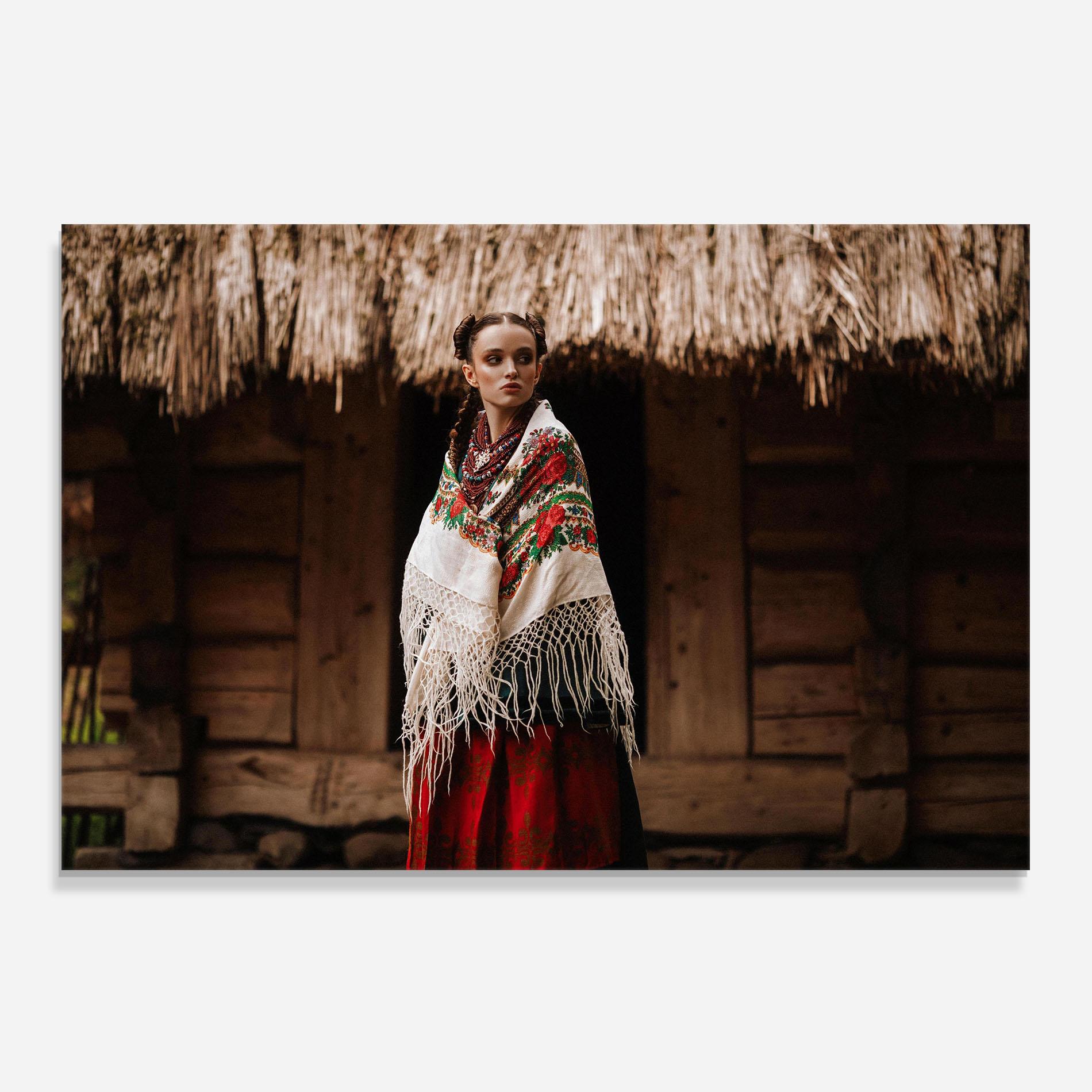 Konyhai üveg hátfal Ukrainian Dress mockup 0