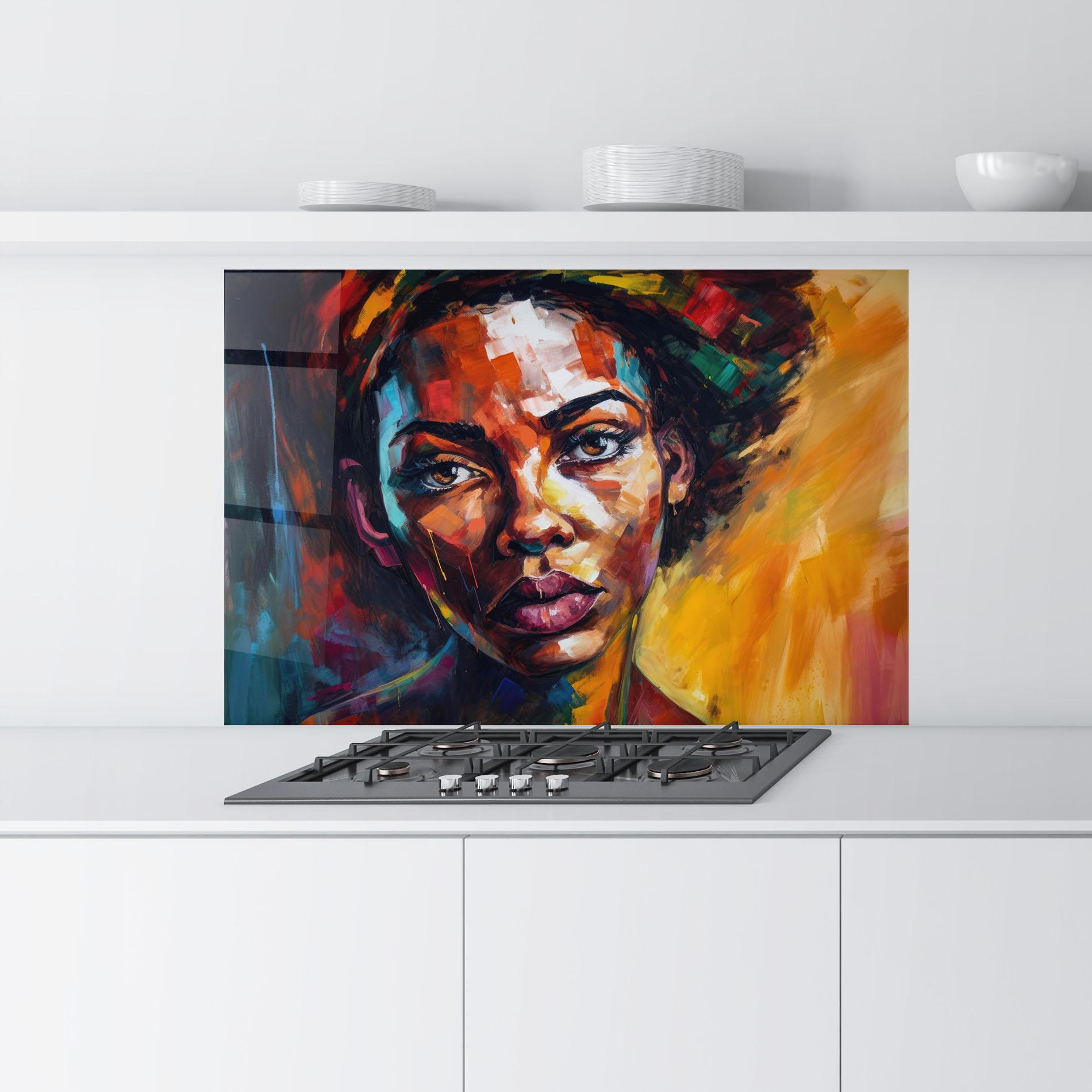 Konyhai üveg hátfal African Interesting Expression mockup 9