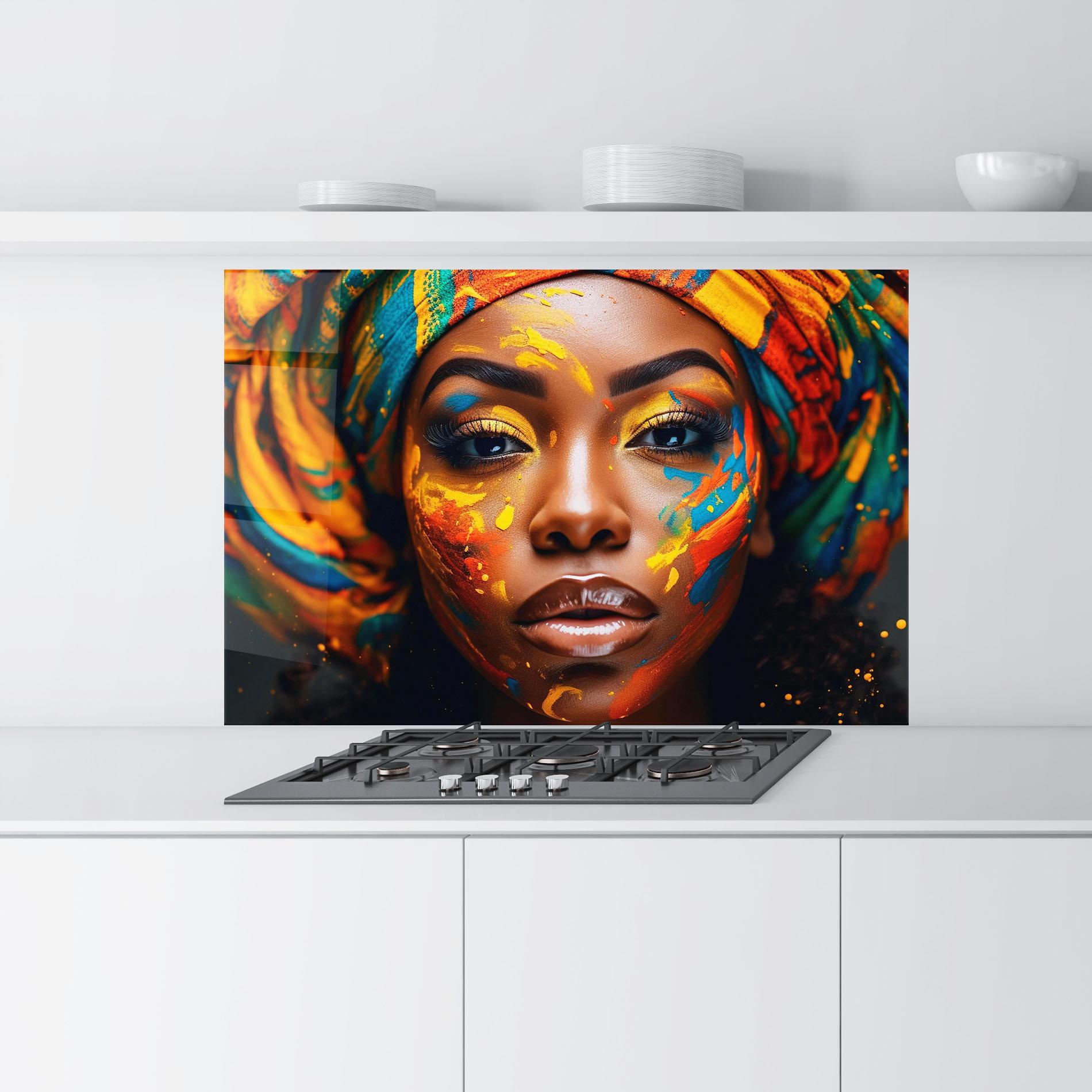 Konyhai üveg hátfal Creative Makeup Art mockup 9