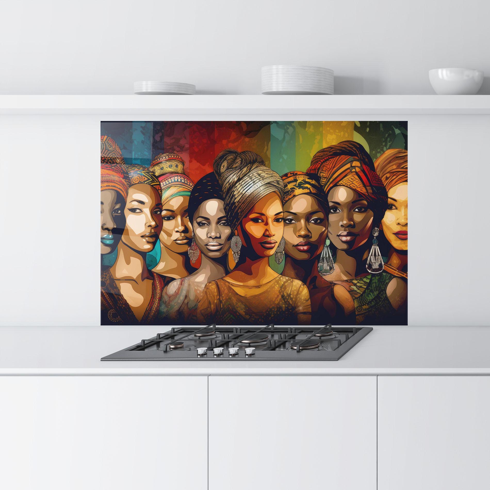 Konyhai üveg hátfal Cultural Diversity mockup 9
