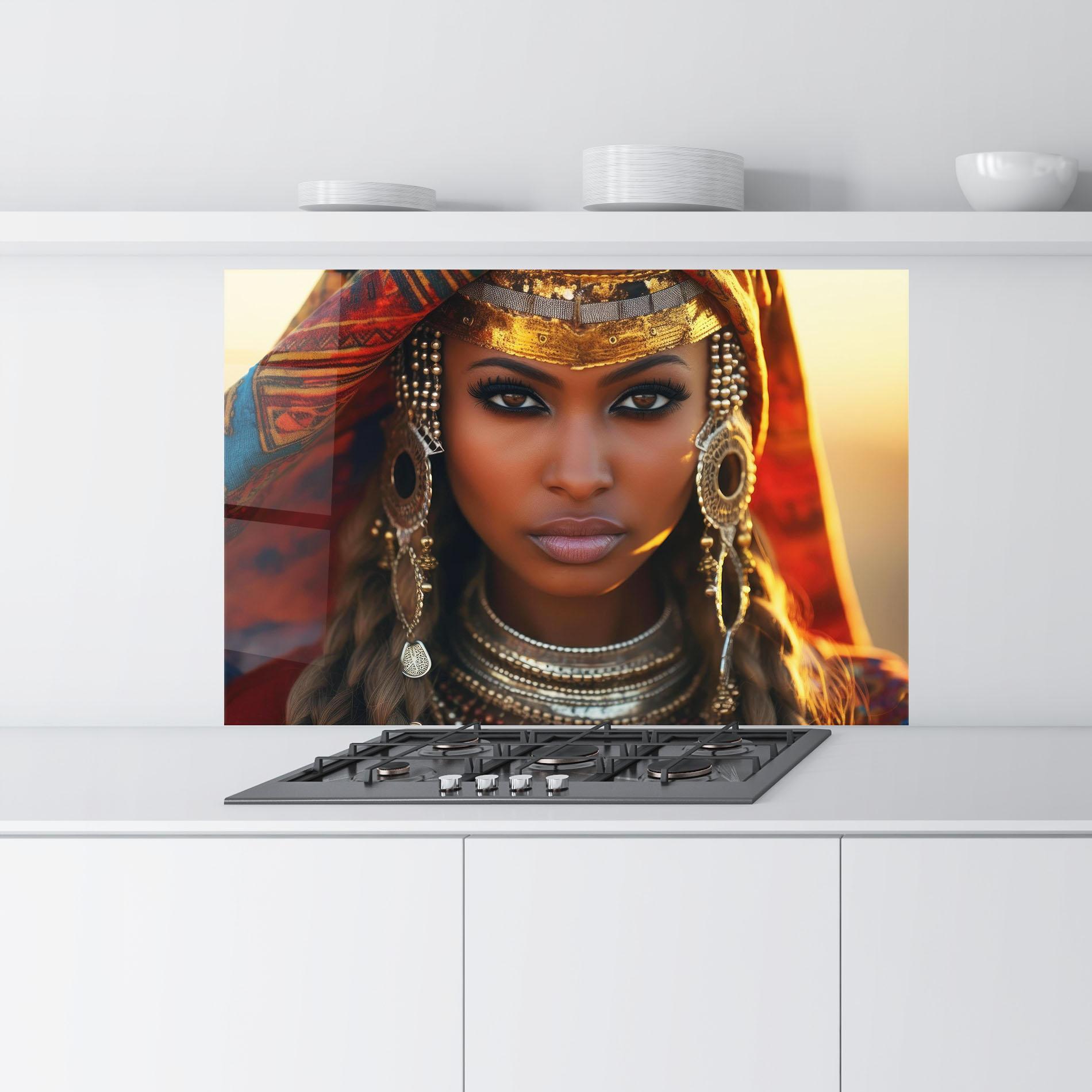 Konyhai üveg hátfal Unique Smokey Eyes mockup 9