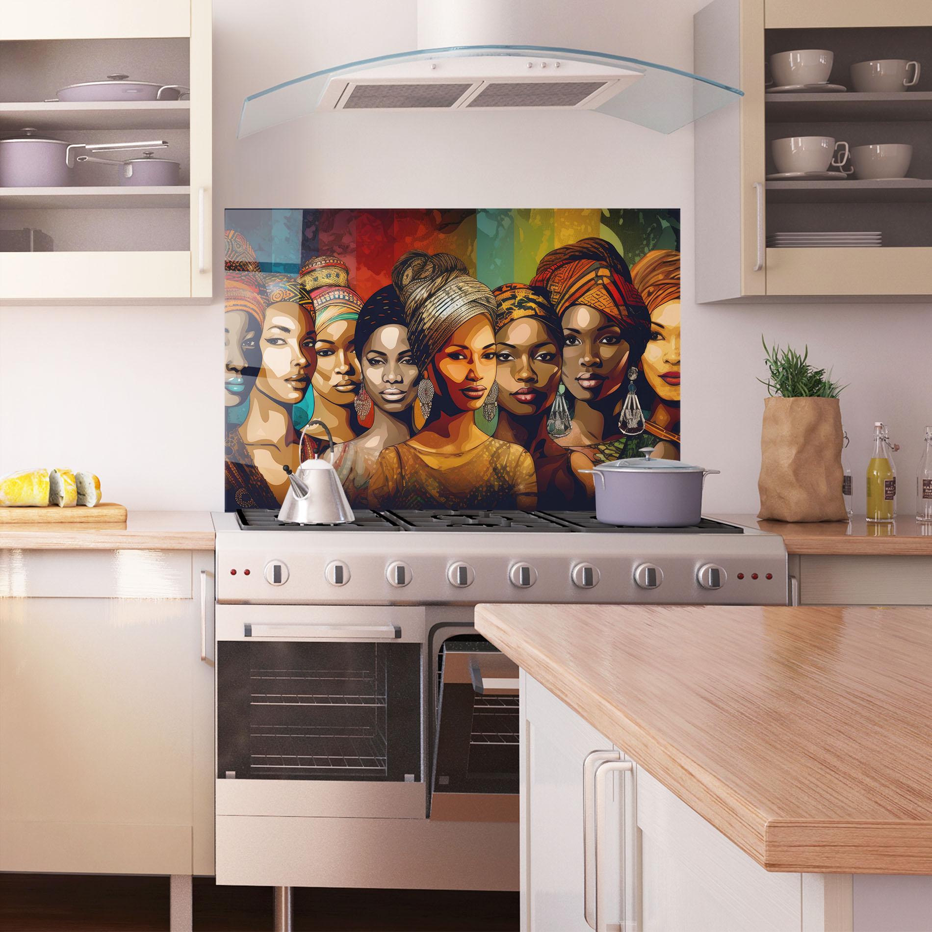 Konyhai üveg hátfal Cultural Diversity mockup 1