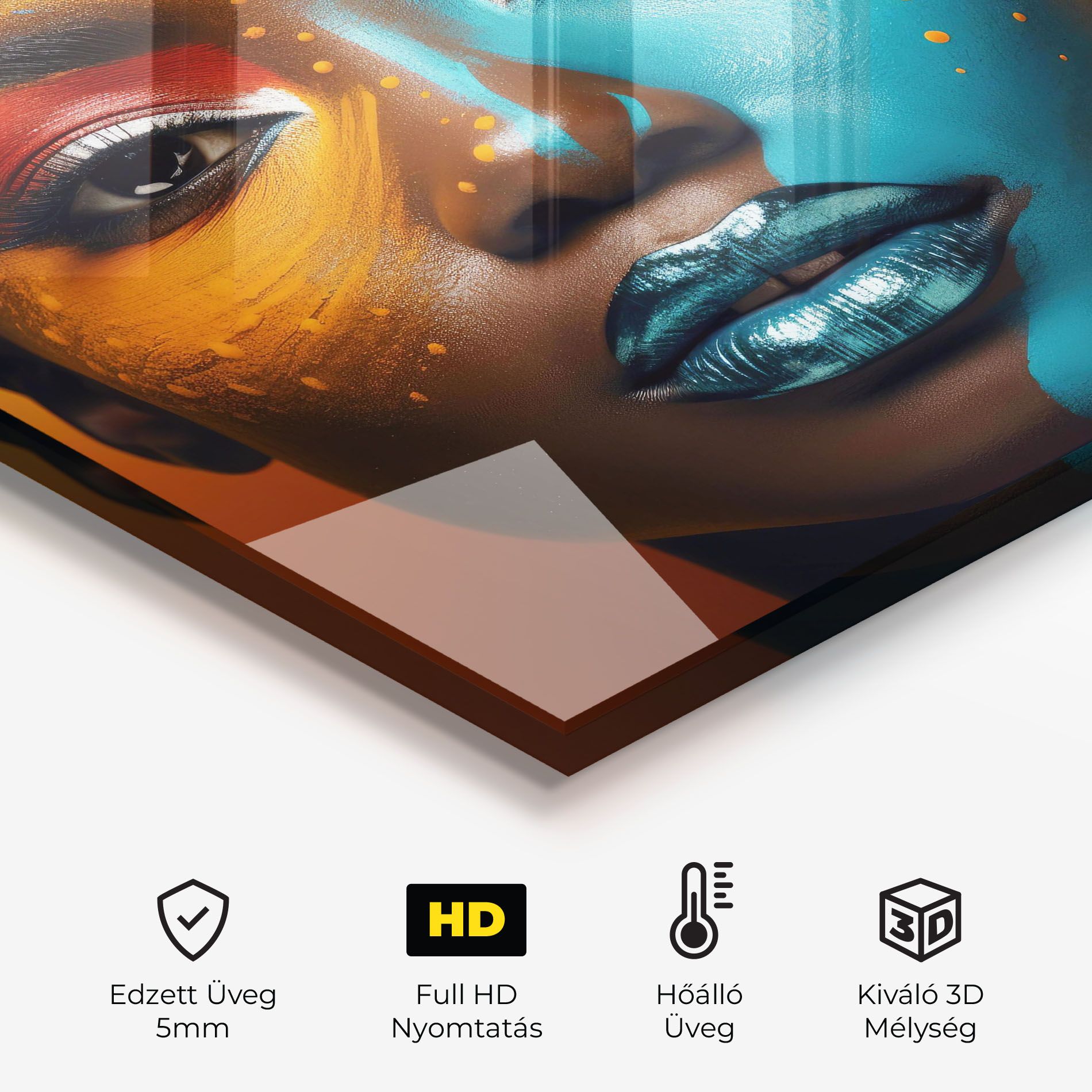 Blue Brown Skin Woman mockup 2