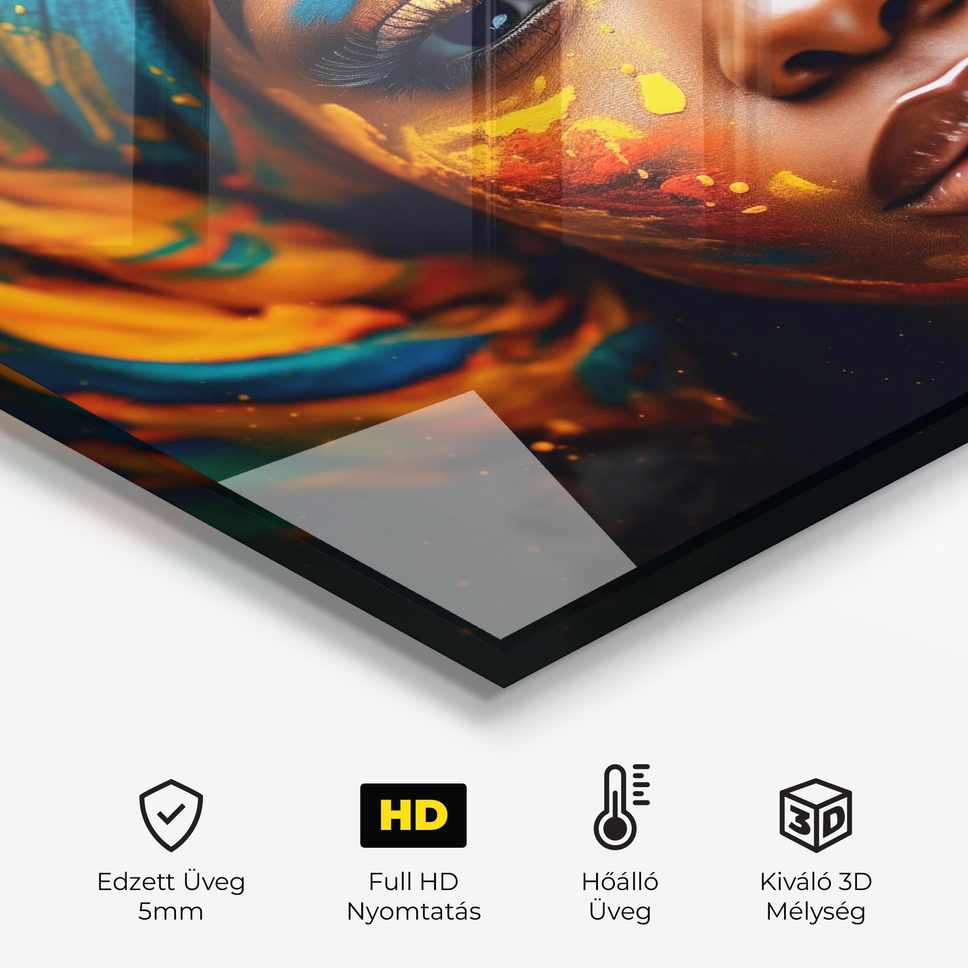 Konyhai üveg hátfal Creative Makeup Art mockup 2