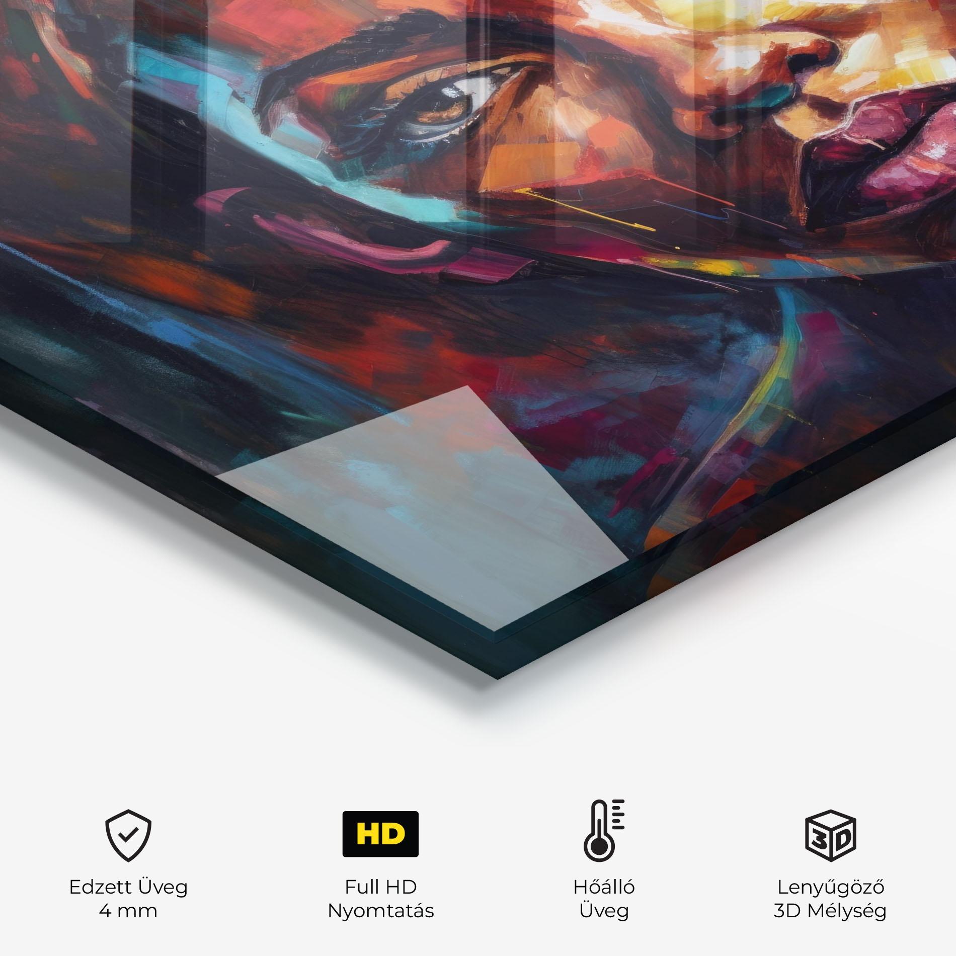 Konyhai üveg hátfal African Interesting Expression mockup 2