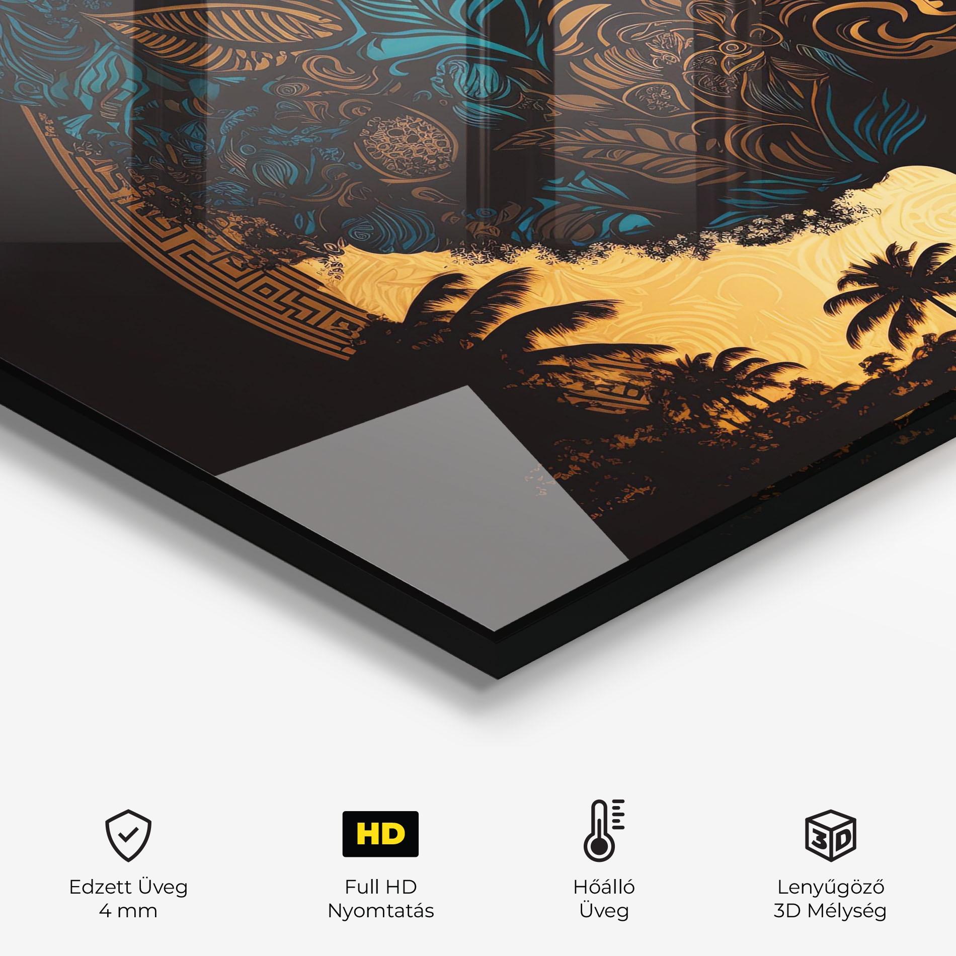 Konyhai üveg hátfal African Profile Woman mockup 2