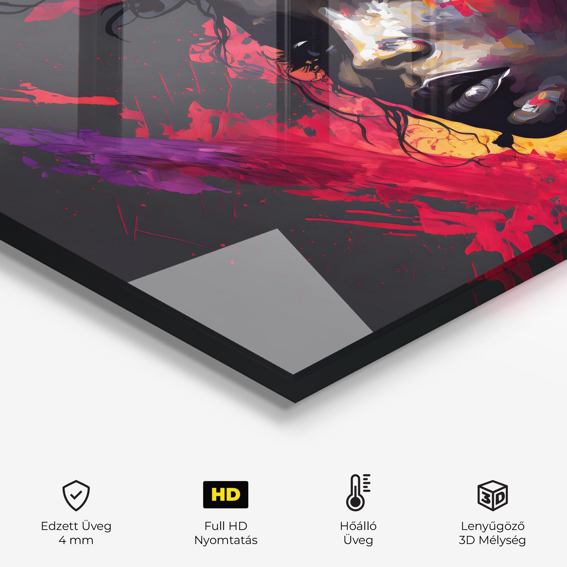 Konyhai üveg hátfal African Woman Splash mockup 2