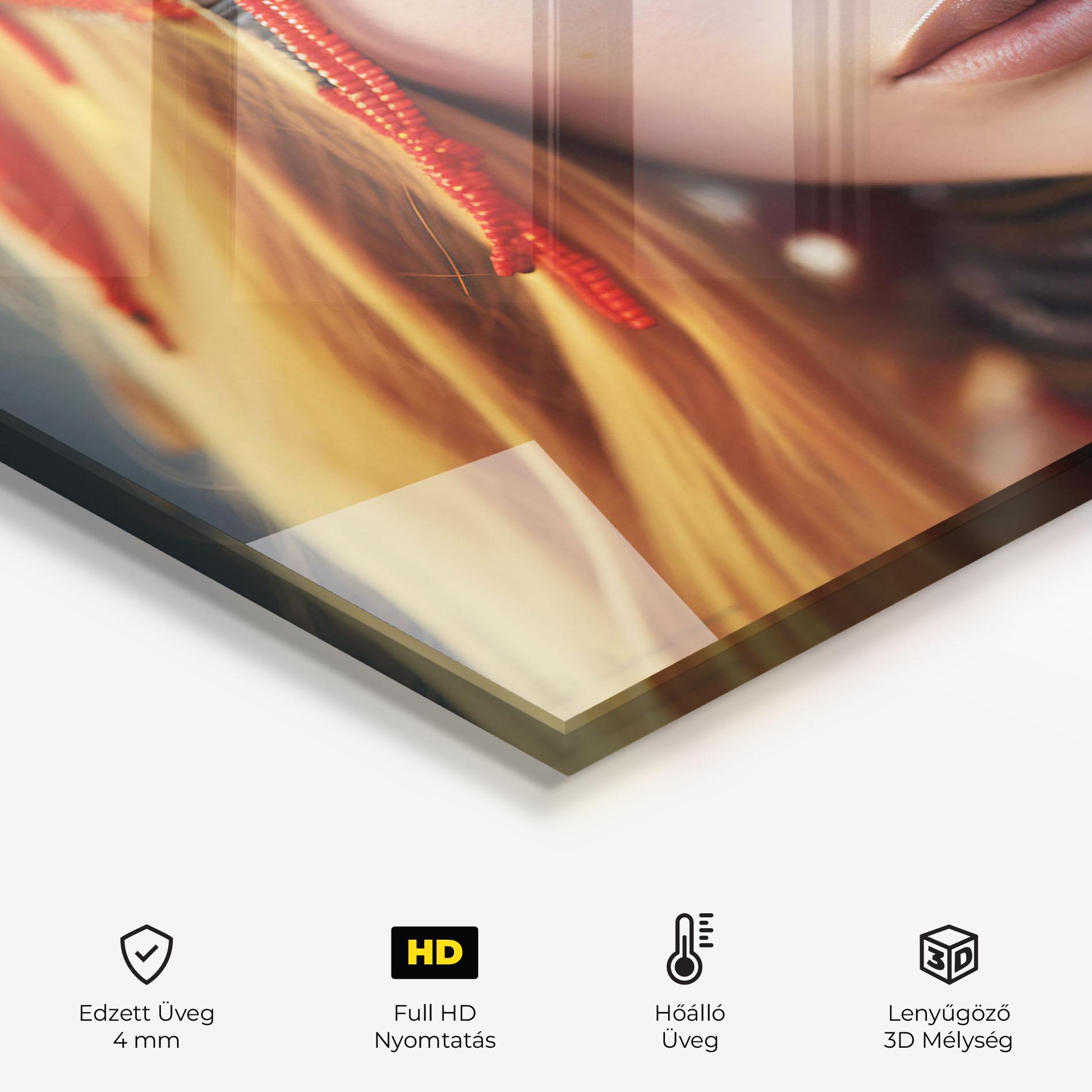 Konyhai üveg hátfal Closeup Portrait Pretty Eyes mockup 2