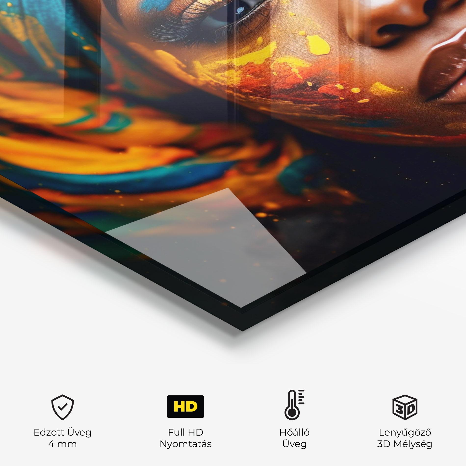 Konyhai üveg hátfal Creative Makeup Art mockup 2