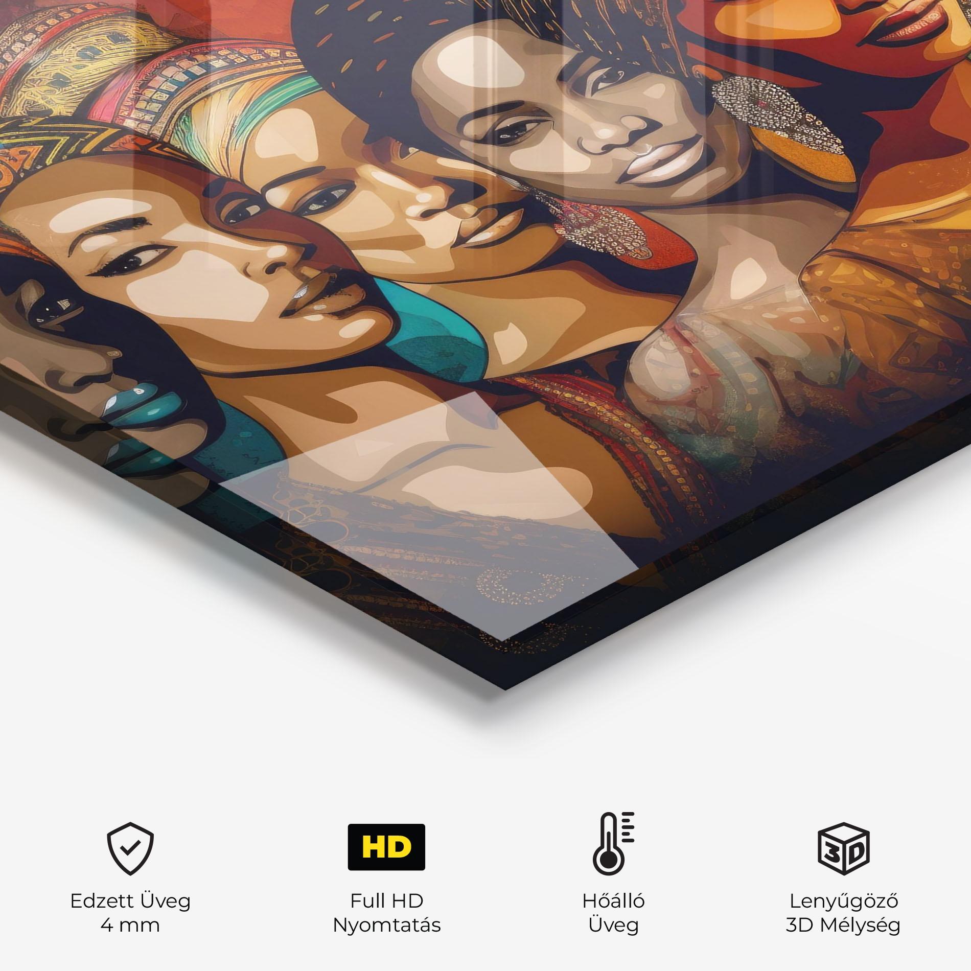 Konyhai üveg hátfal Cultural Diversity mockup 2