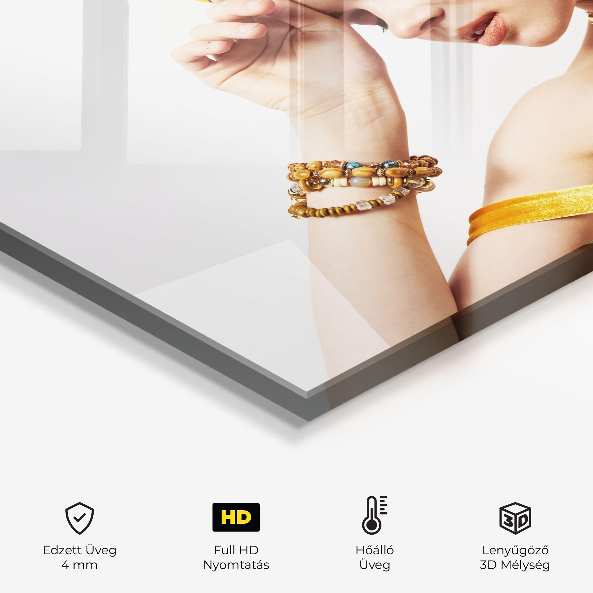 Konyhai üveg hátfal Multicolored Turban mockup 2