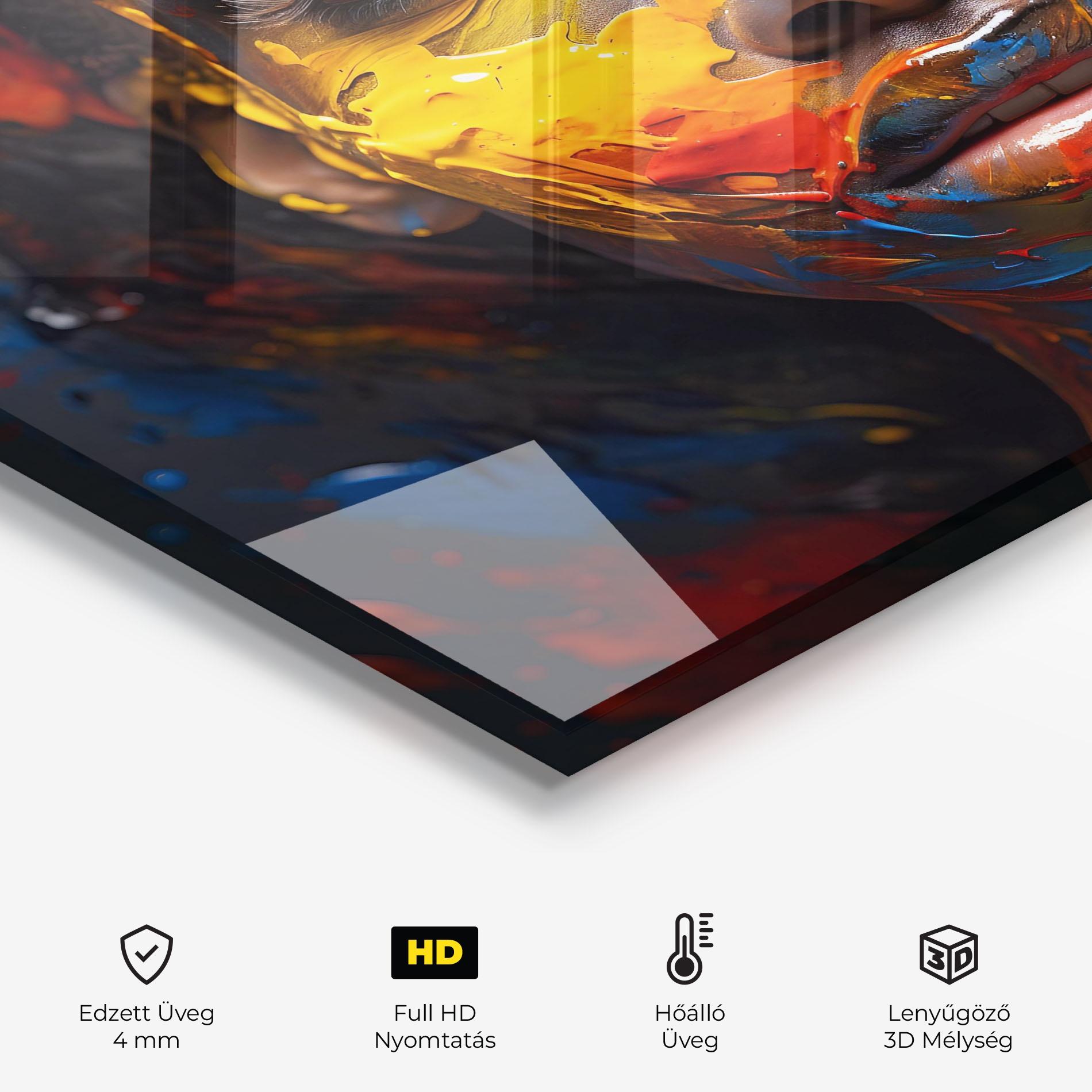 Konyhai üveg hátfal Pretty Young African Woman mockup 2