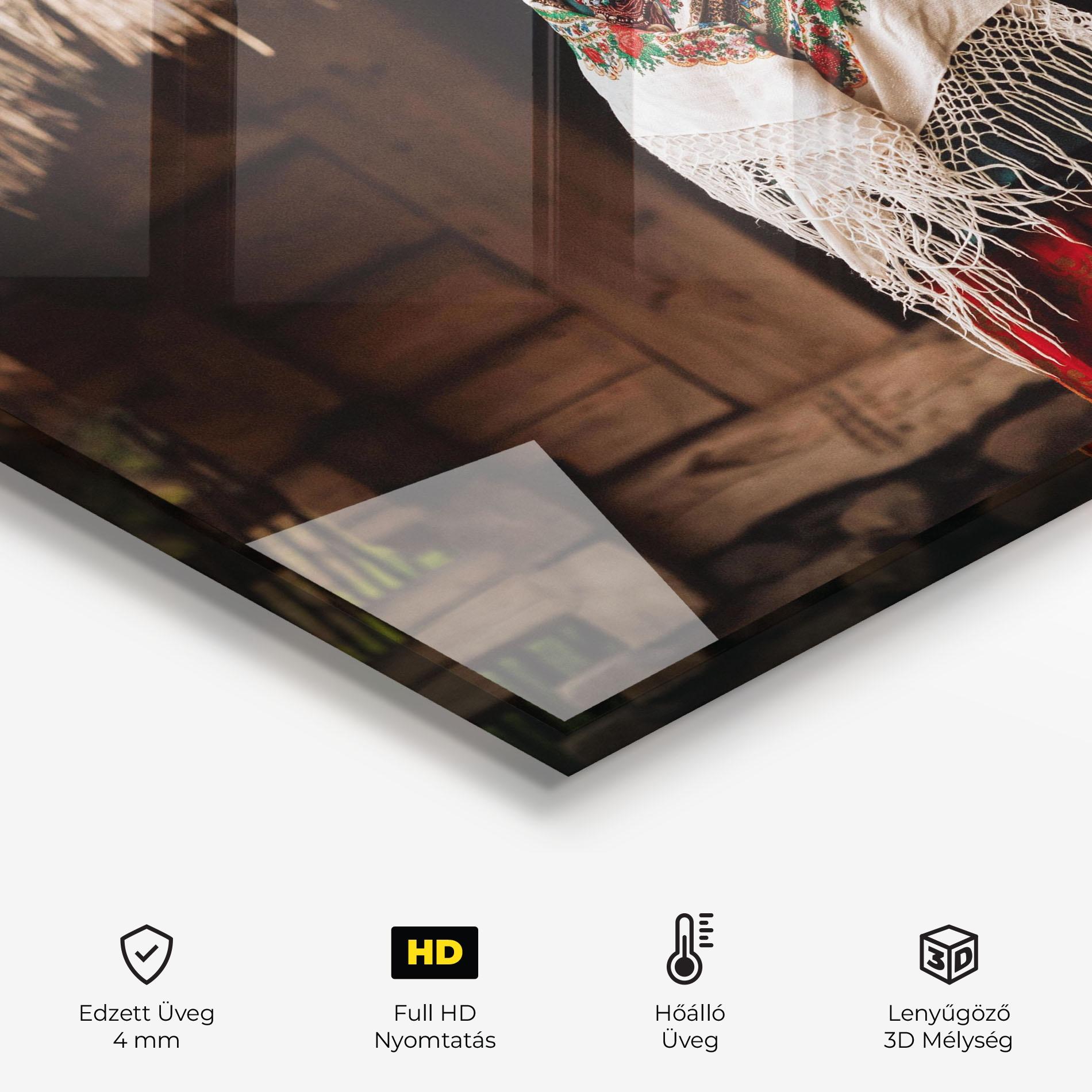 Konyhai üveg hátfal Ukrainian Dress mockup 2