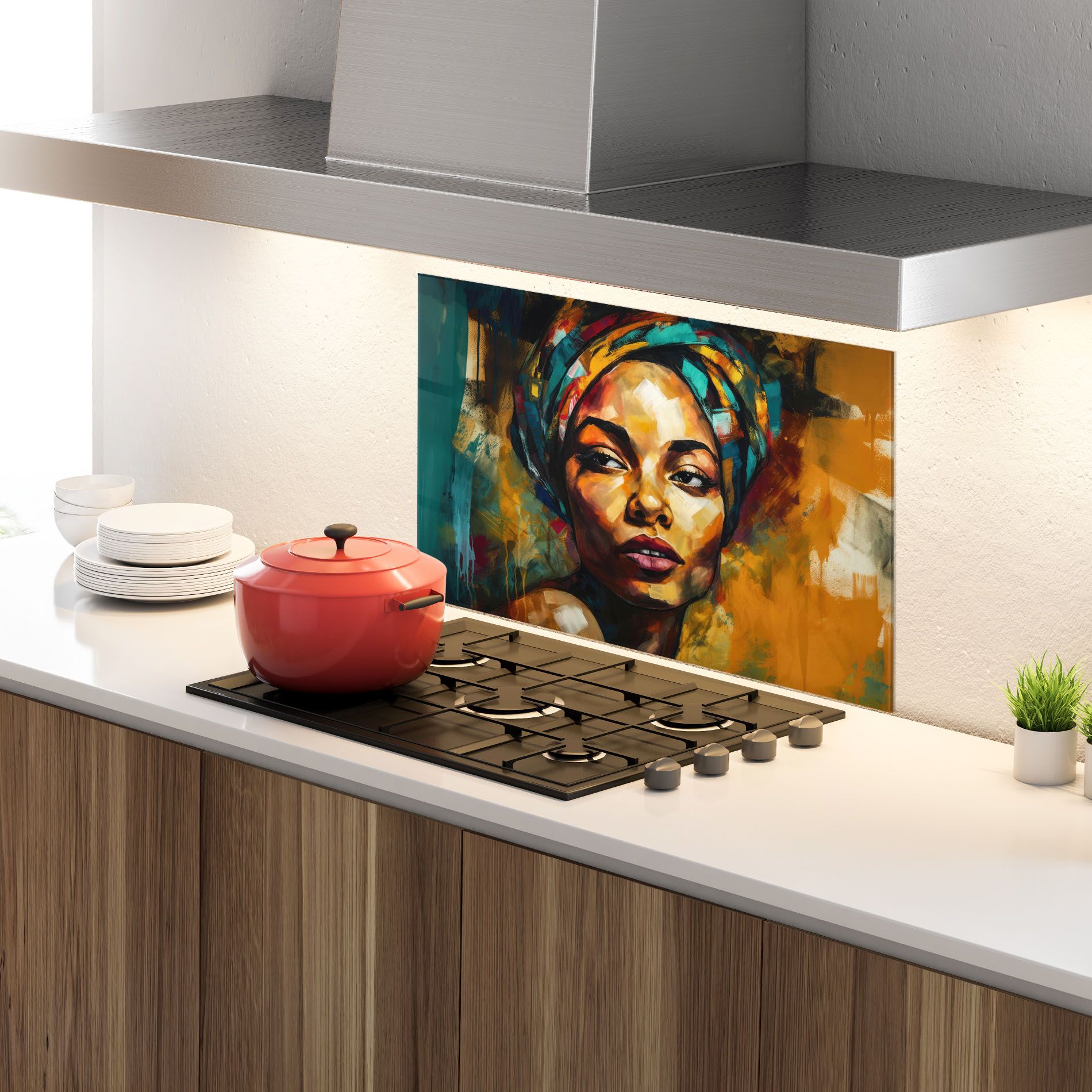 African Woman Looking mockup 4