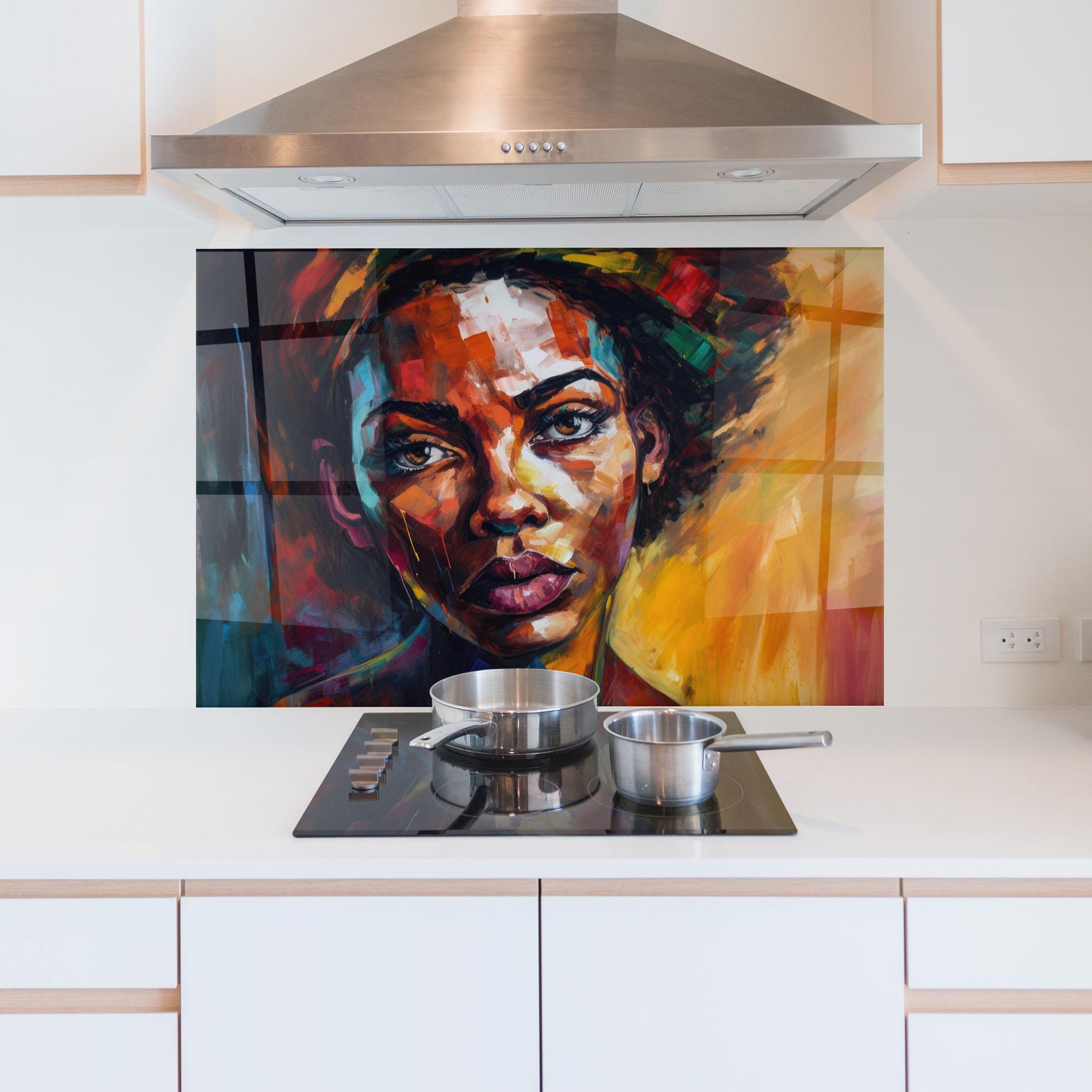 Konyhai üveg hátfal African Interesting Expression mockup 5