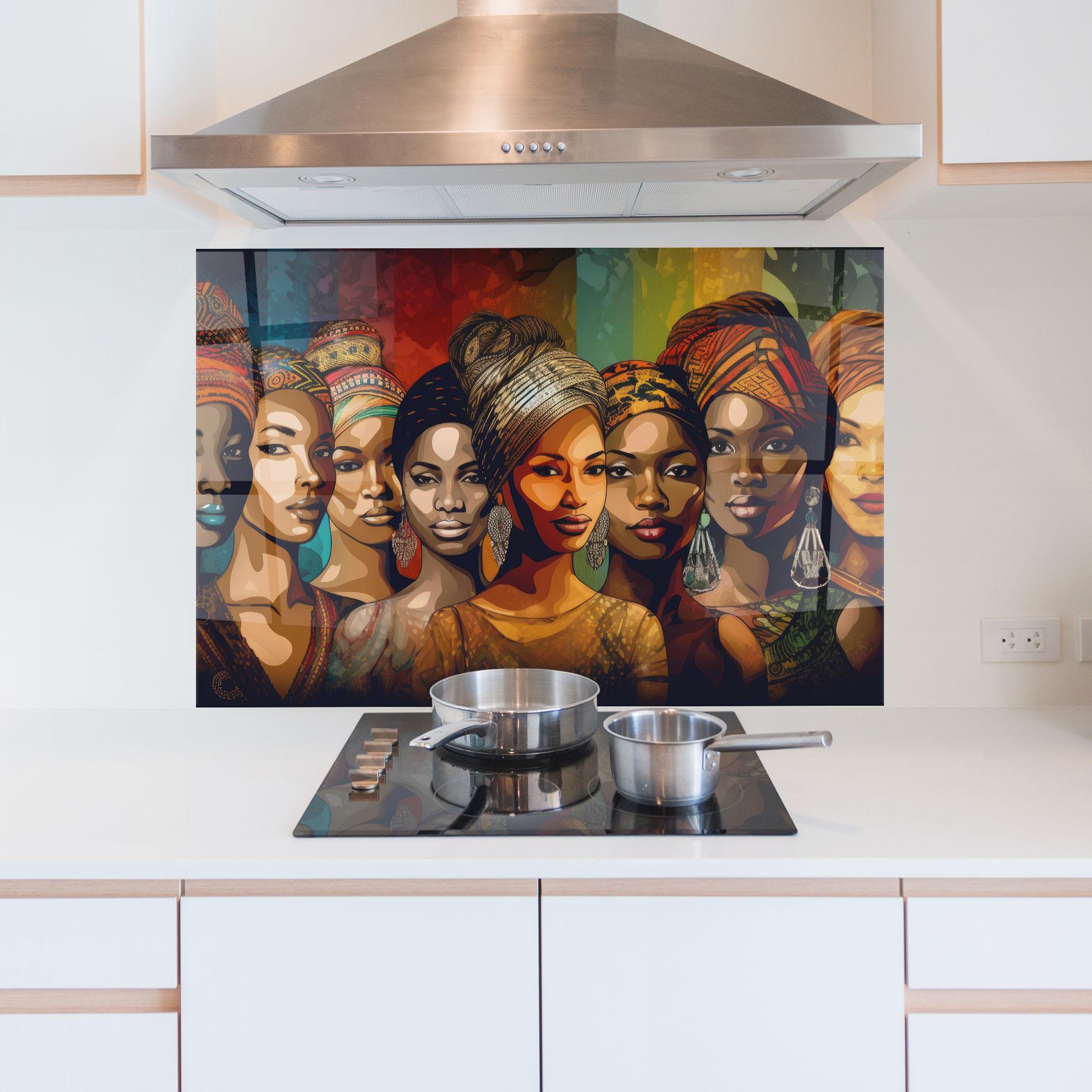 Konyhai üveg hátfal Cultural Diversity mockup 5