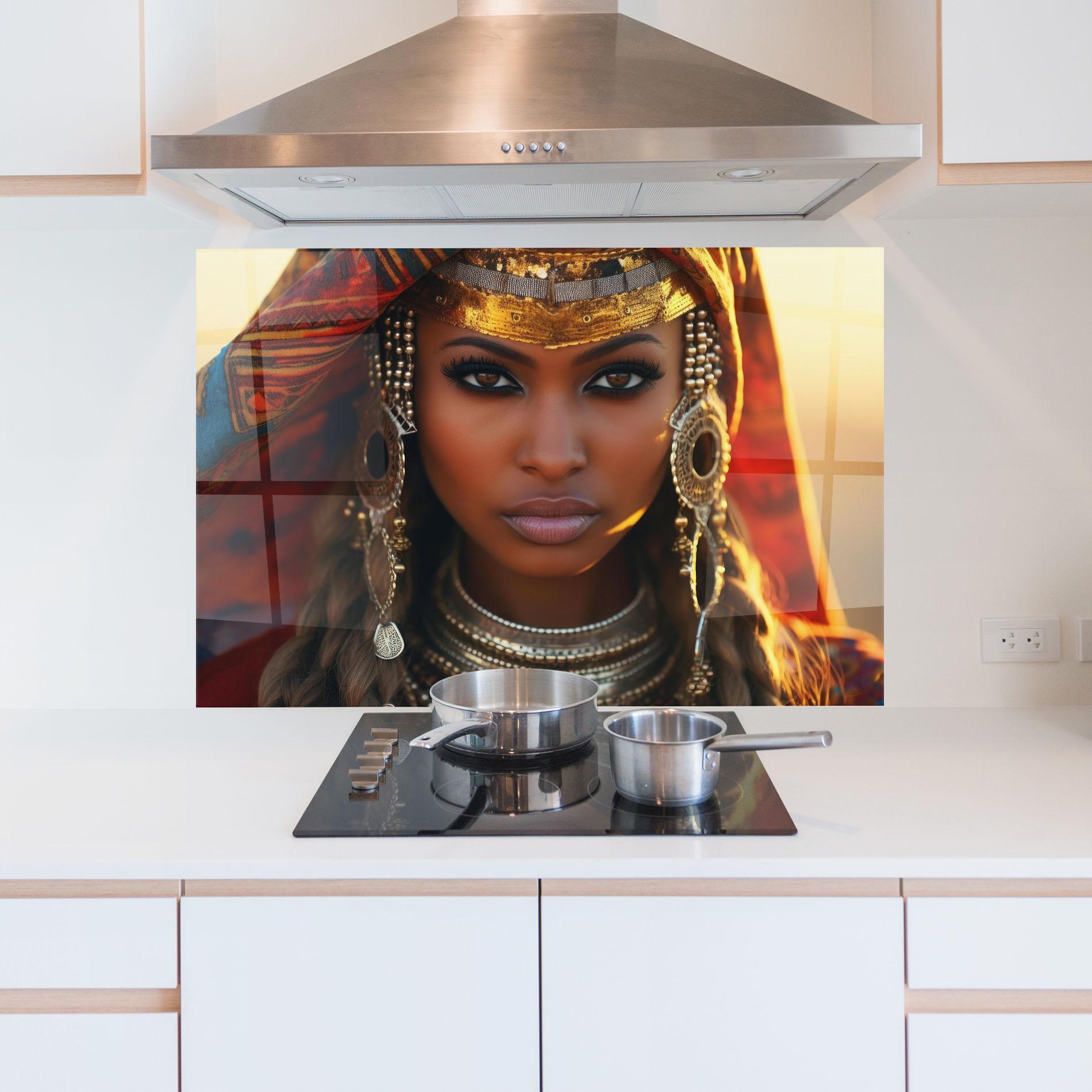 Konyhai üveg hátfal Unique Smokey Eyes mockup 5