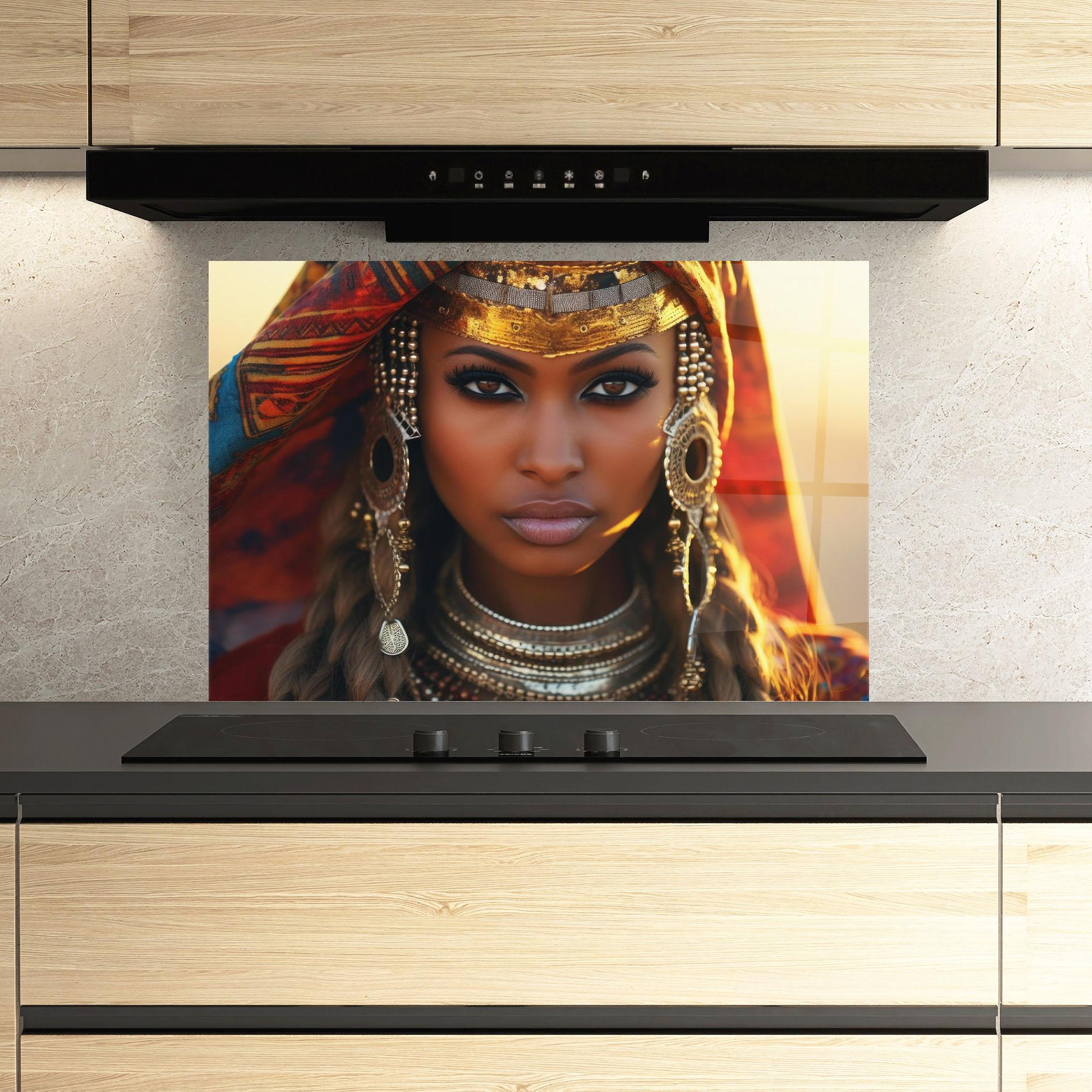 Konyhai üveg hátfal Unique Smokey Eyes mockup 3