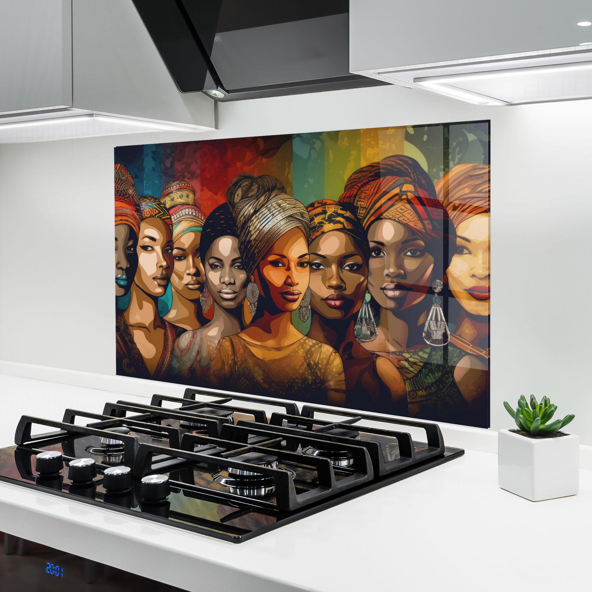 Konyhai üveg hátfal Cultural Diversity mockup 6