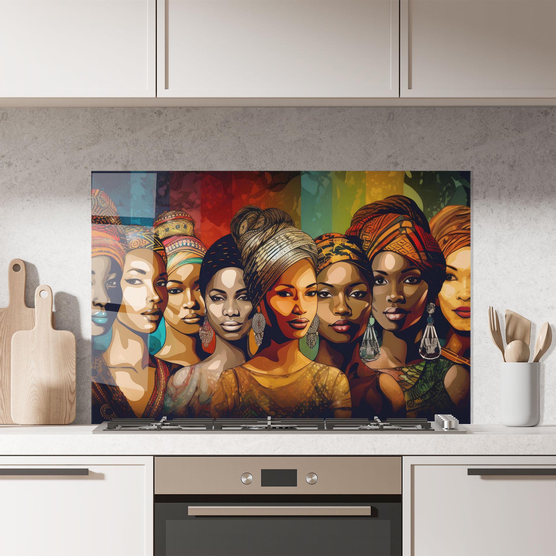 Konyhai üveg hátfal Cultural Diversity mockup 7