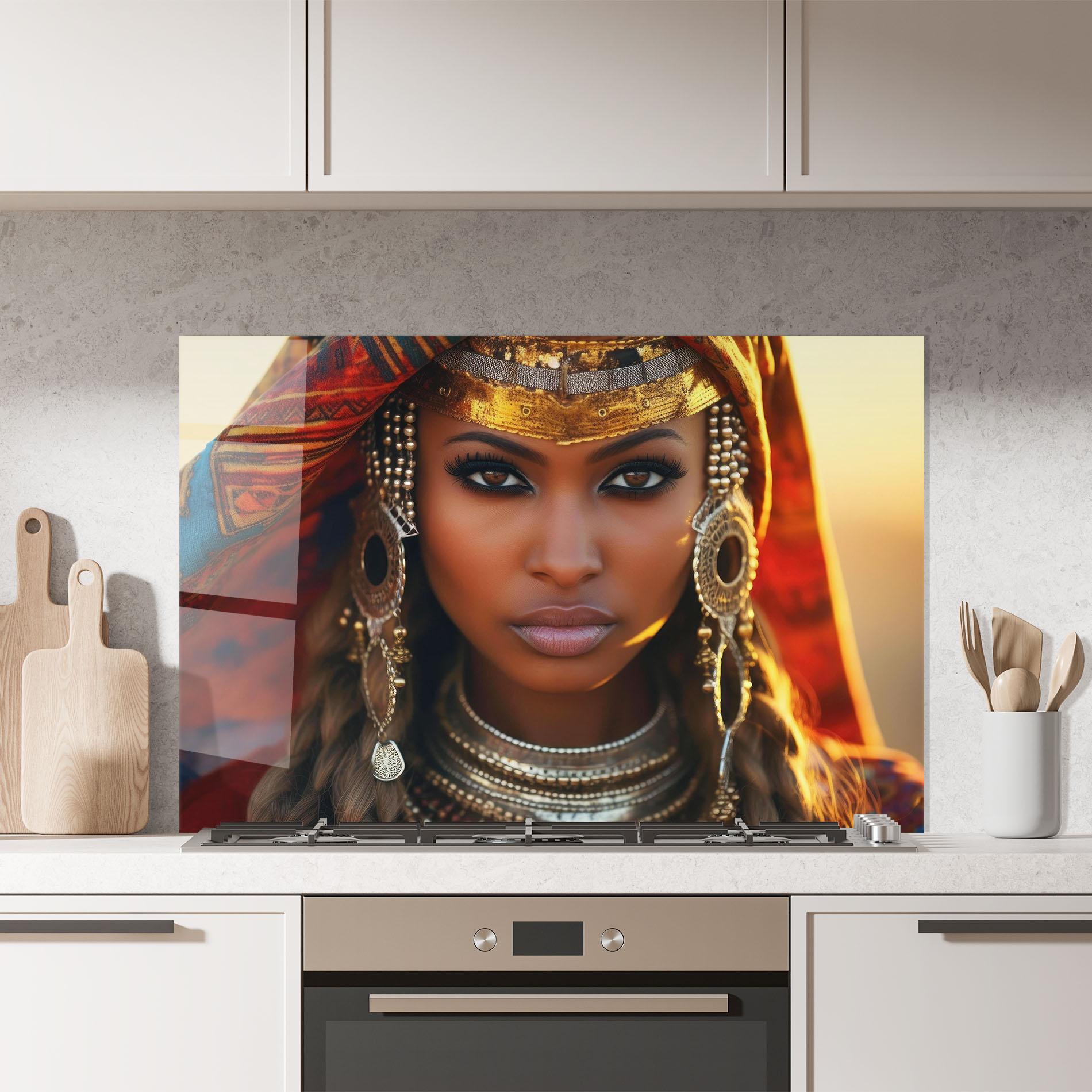 Konyhai üveg hátfal Unique Smokey Eyes mockup 7