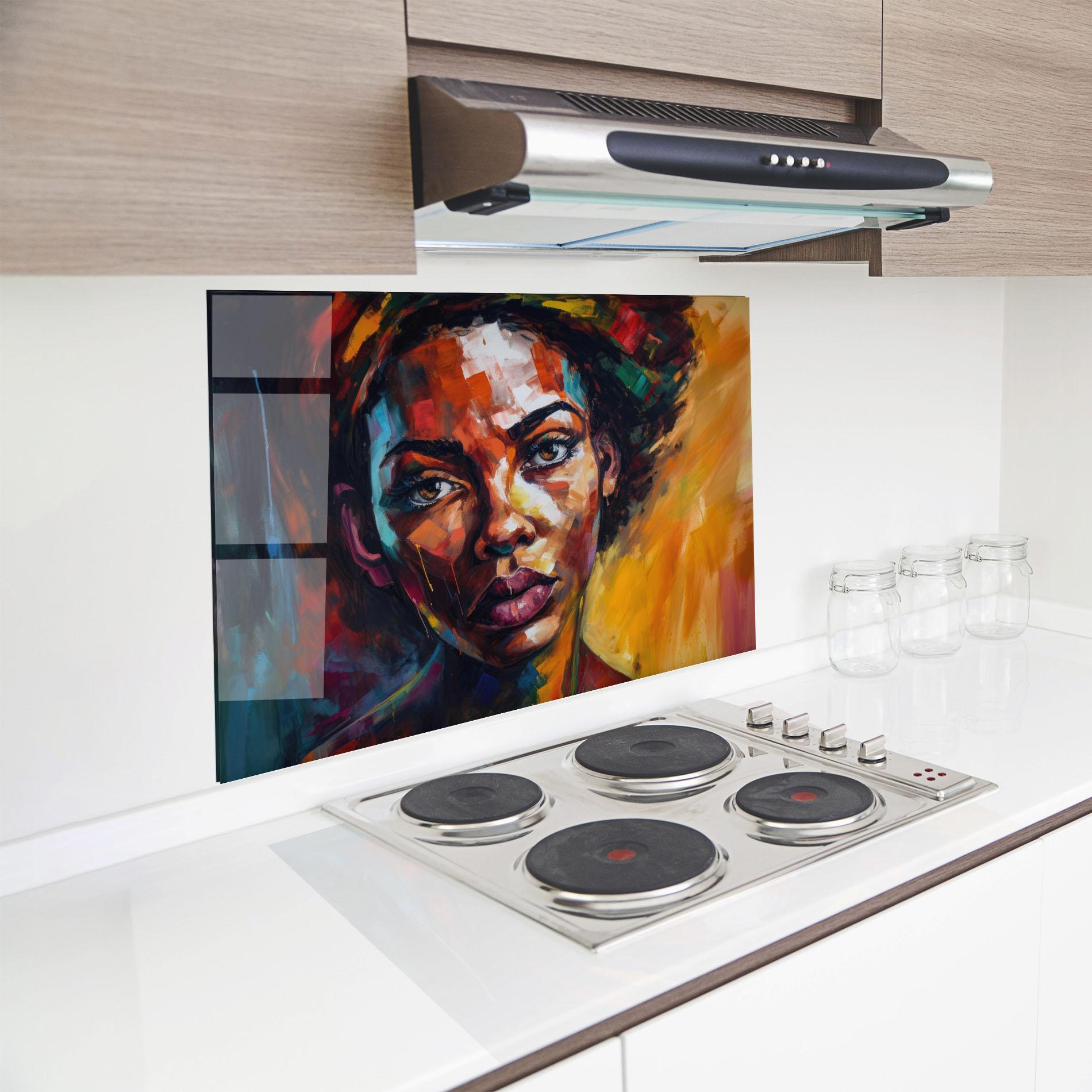 Konyhai üveg hátfal African Interesting Expression mockup 8