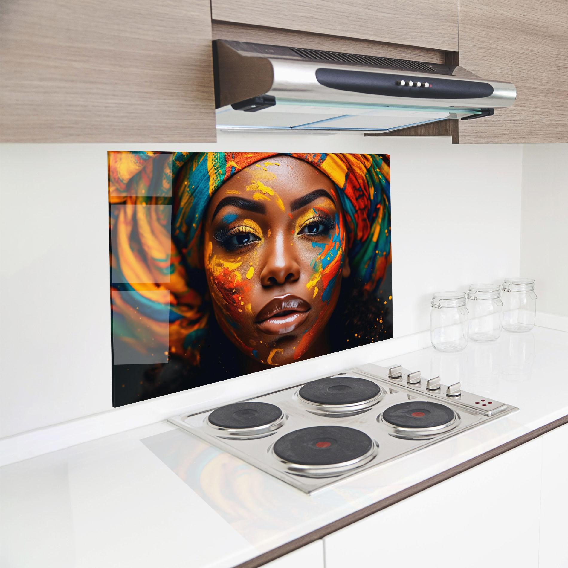 Konyhai üveg hátfal Creative Makeup Art mockup 8