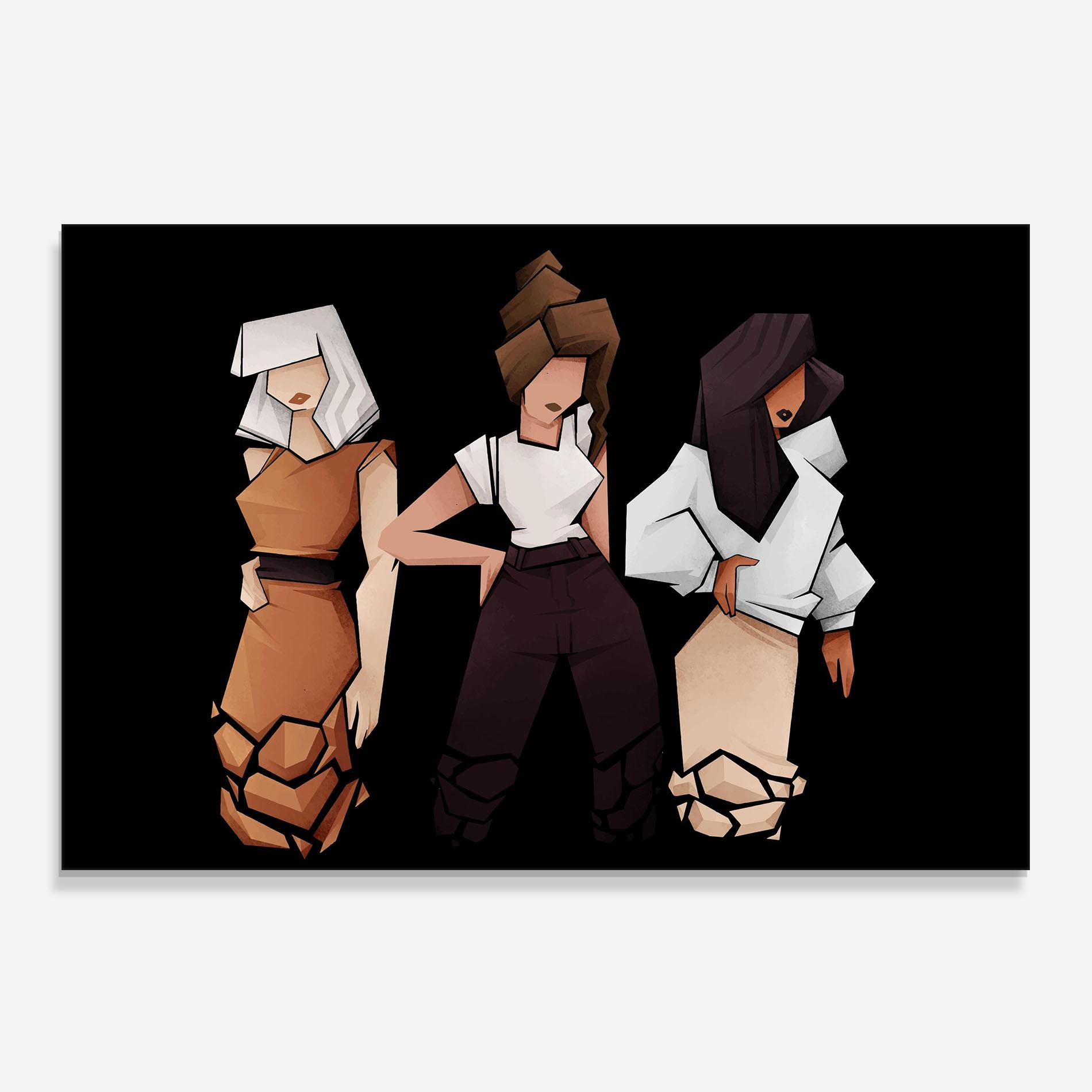 Konyhai üveg hátfal Bussines Women mockup 0