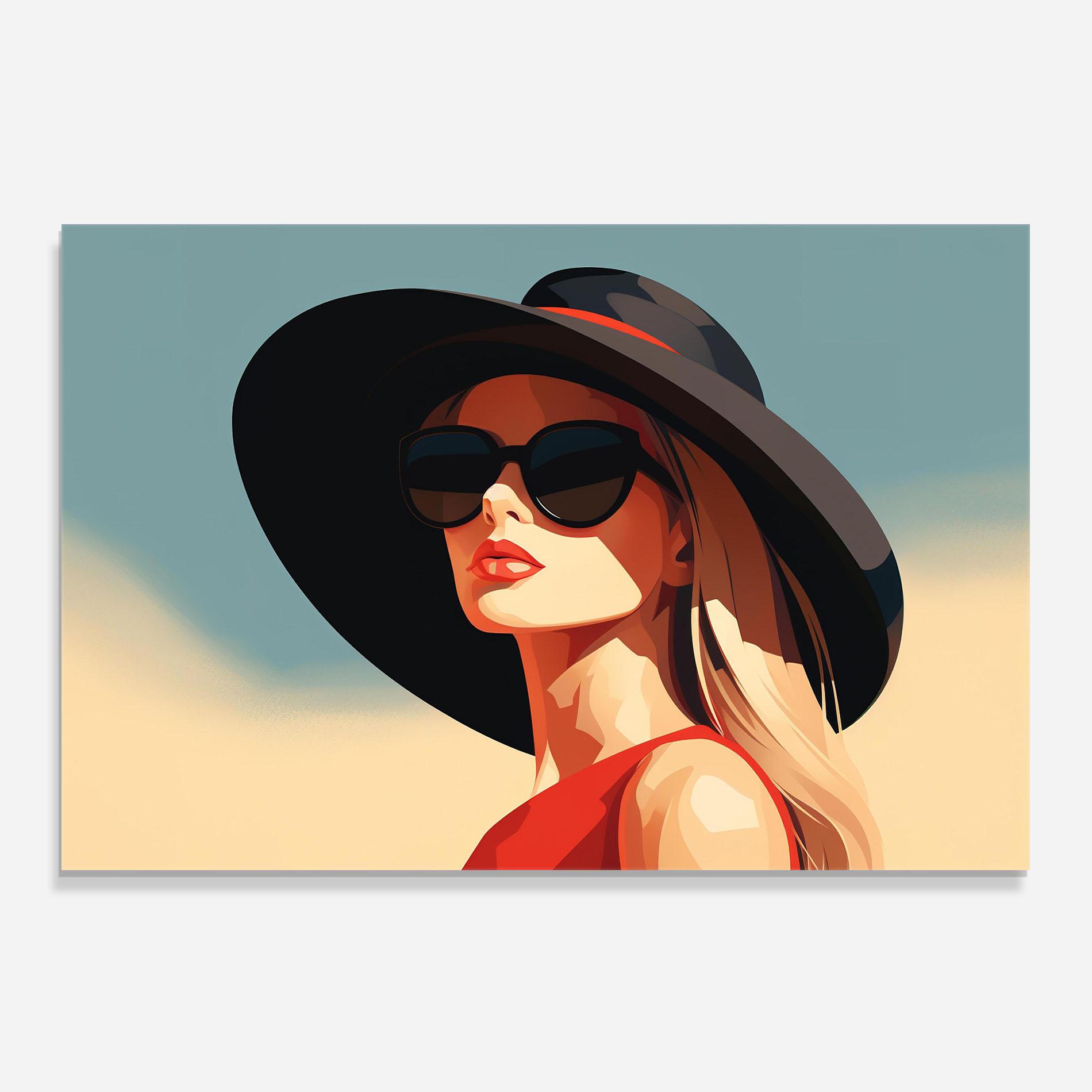 Konyhai üveg hátfal Caucasian Glamor Model mockup 0