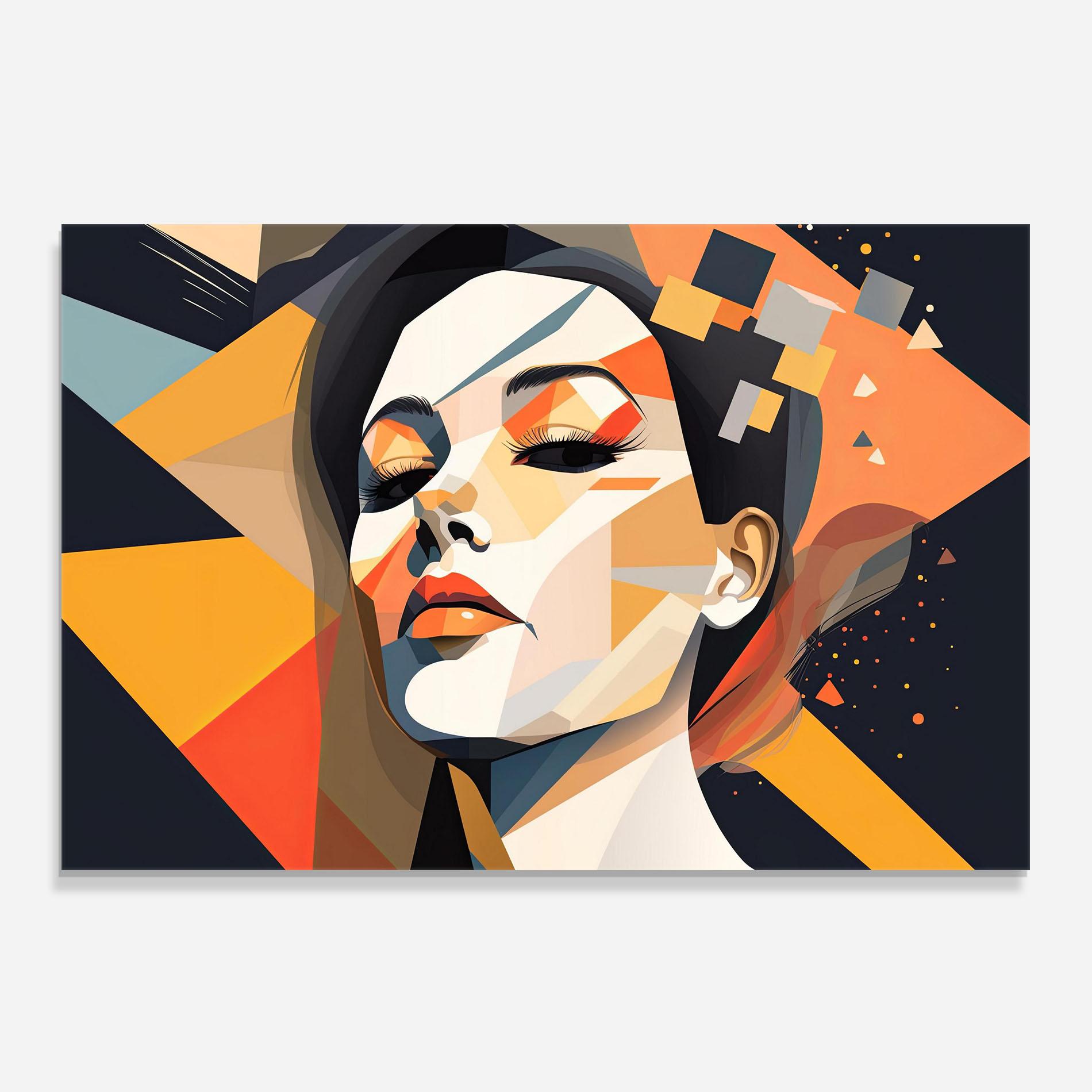 Konyhai üveg hátfal Modern Orange Makeup mockup 0