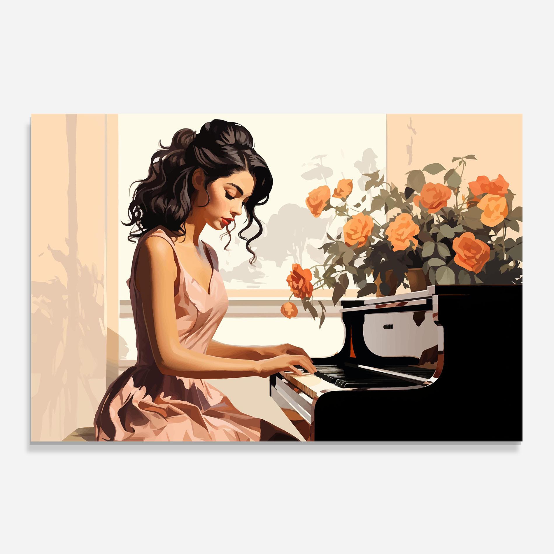 Konyhai üveg hátfal Singer Painting mockup 0
