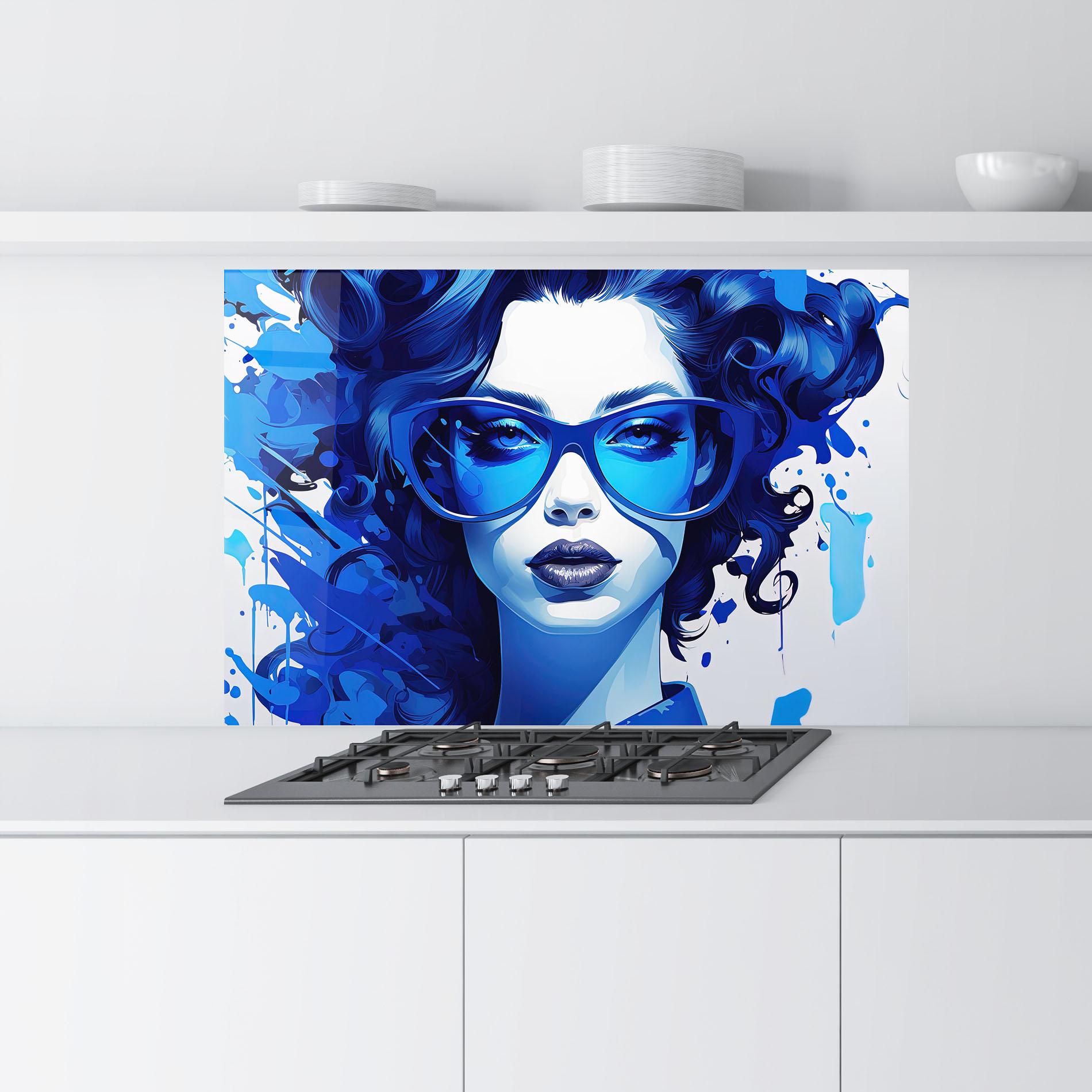 Konyhai üveg hátfal Big Blue Glasses mockup 9