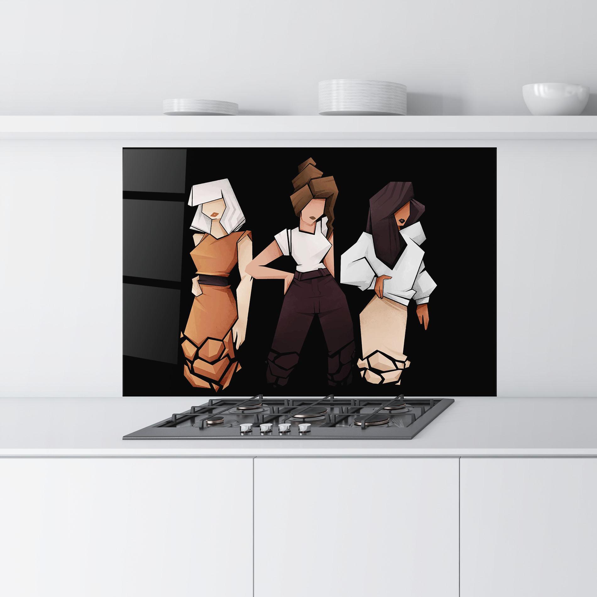 Konyhai üveg hátfal Bussines Women mockup 9