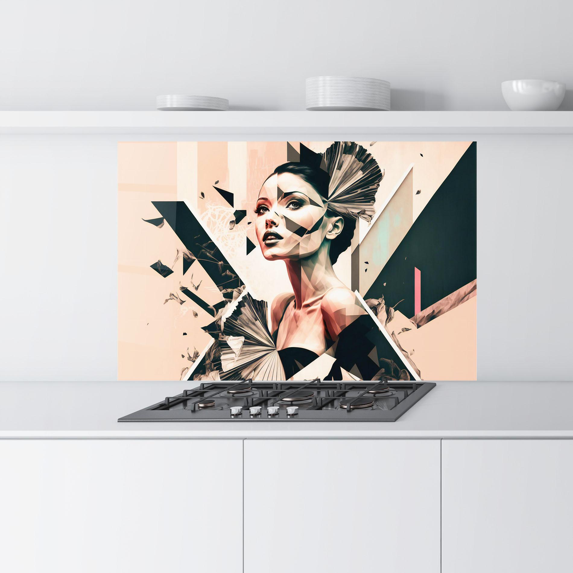 Konyhai üveg hátfal Fashionista Design mockup 9