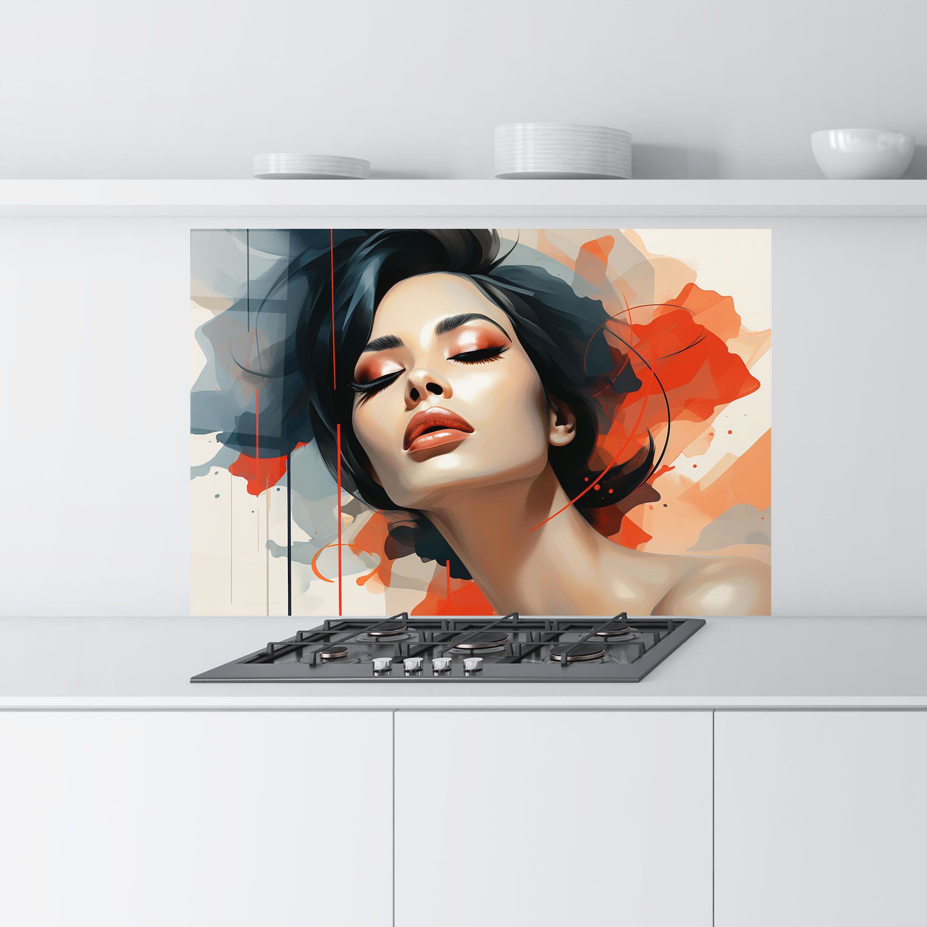 Pretty Woman On Red mockup 9