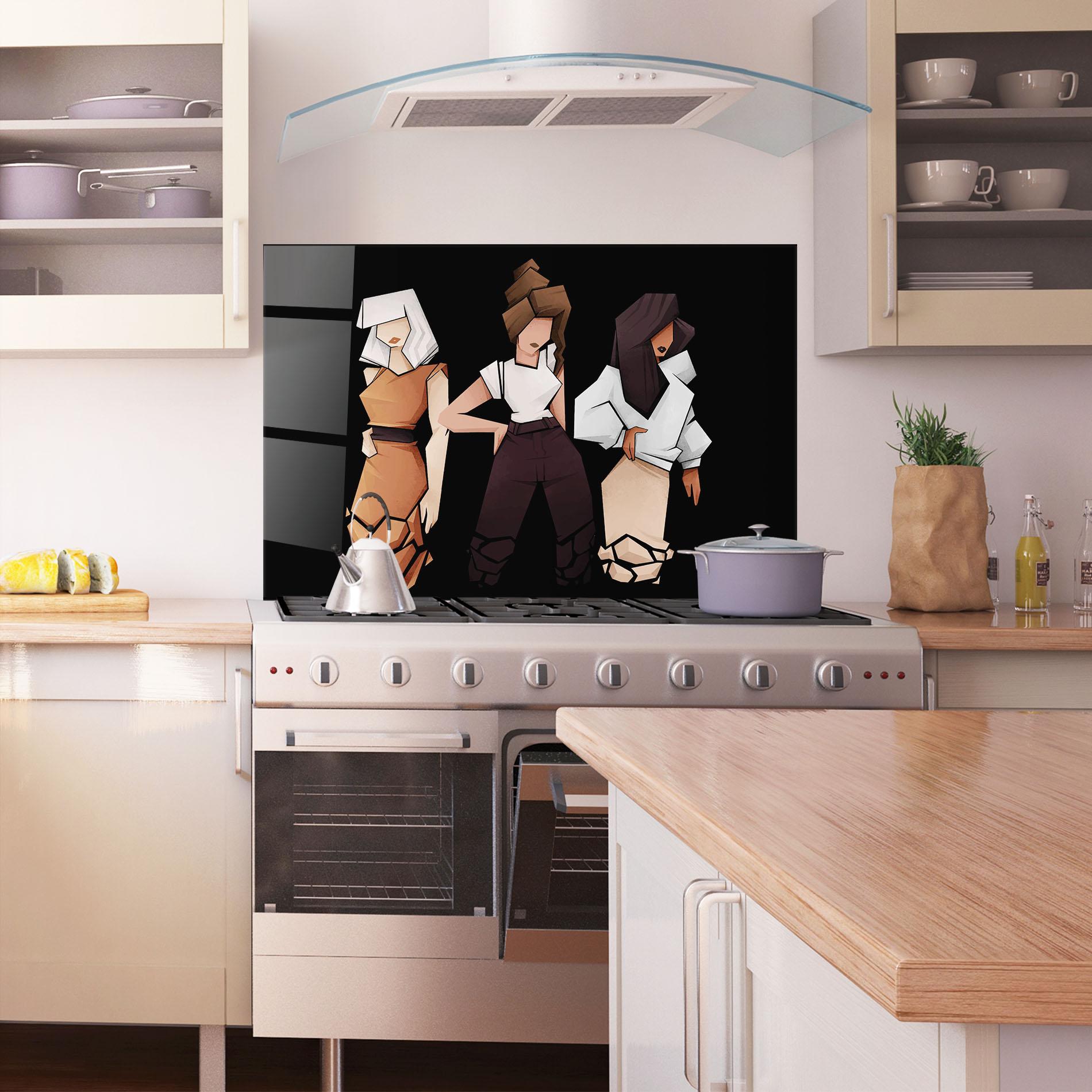 Konyhai üveg hátfal Bussines Women mockup 1