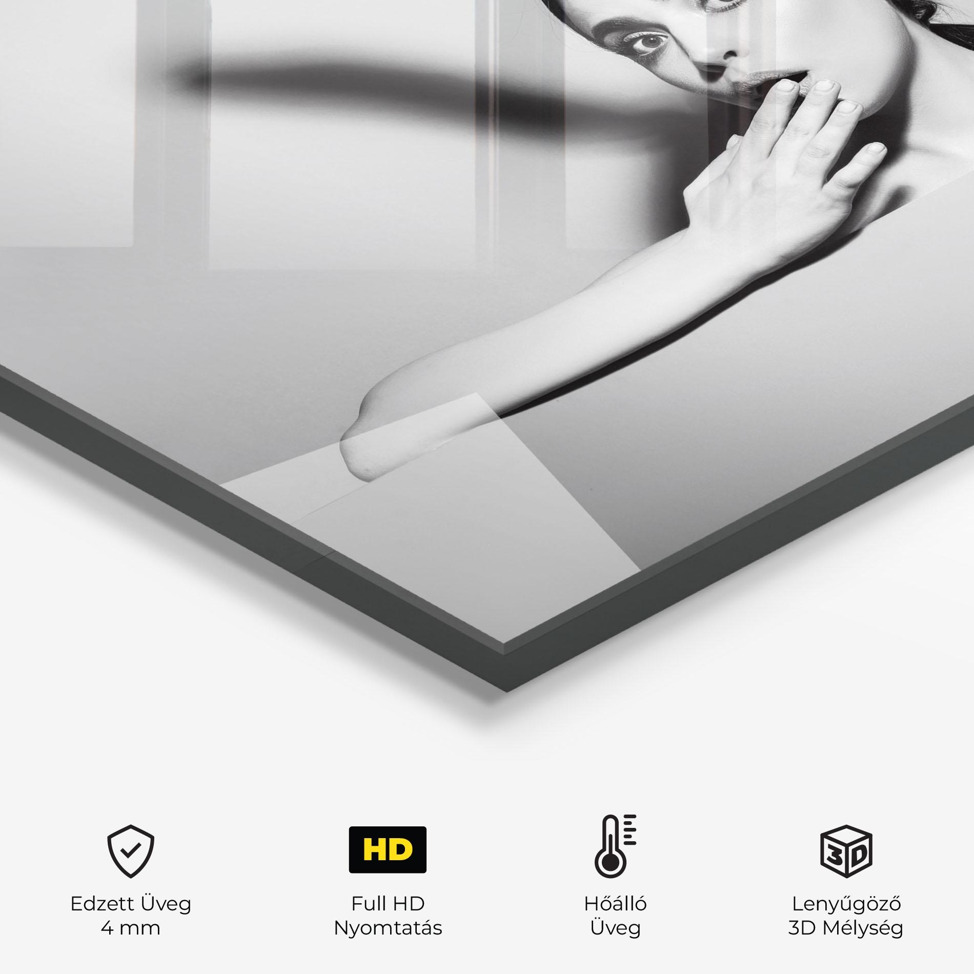 Konyhai üveg hátfal Bunny Ears Peeking mockup 2