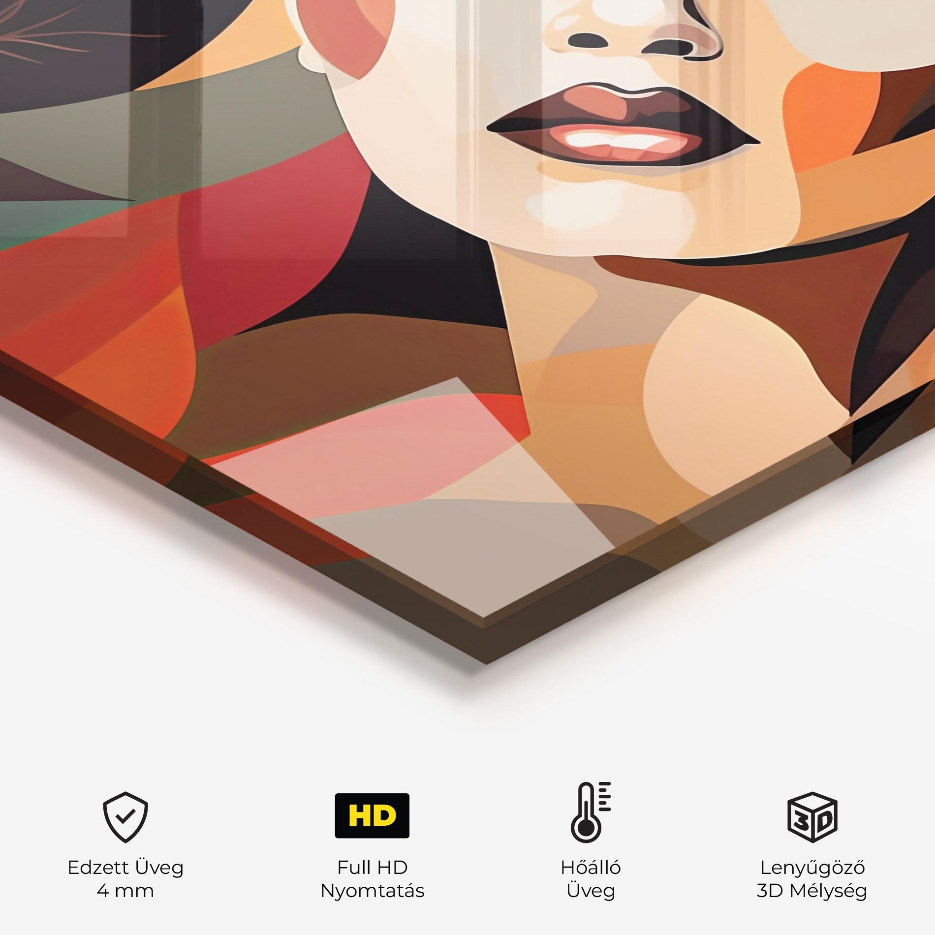 Konyhai üveg hátfal Modern Makeup mockup 2