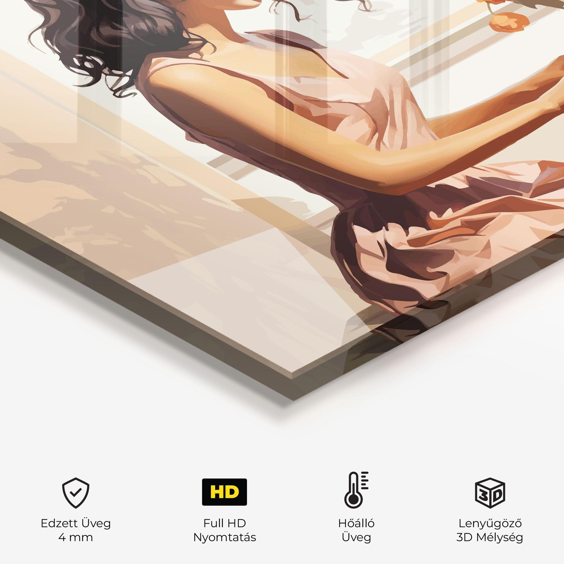 Konyhai üveg hátfal Singer Painting mockup 2
