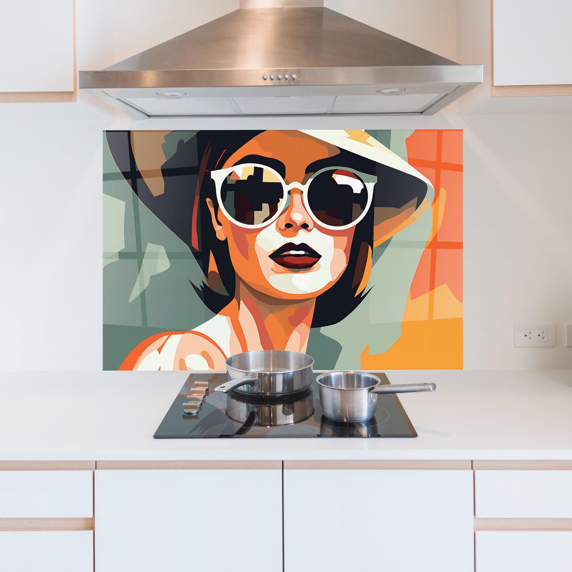 Konyhai üveg hátfal Modern Design Style mockup 5