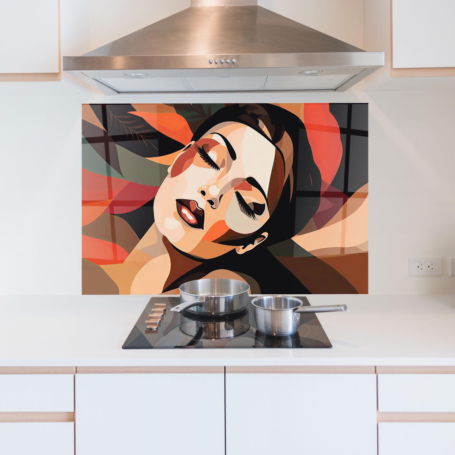 Konyhai üveg hátfal Modern Makeup mockup 5