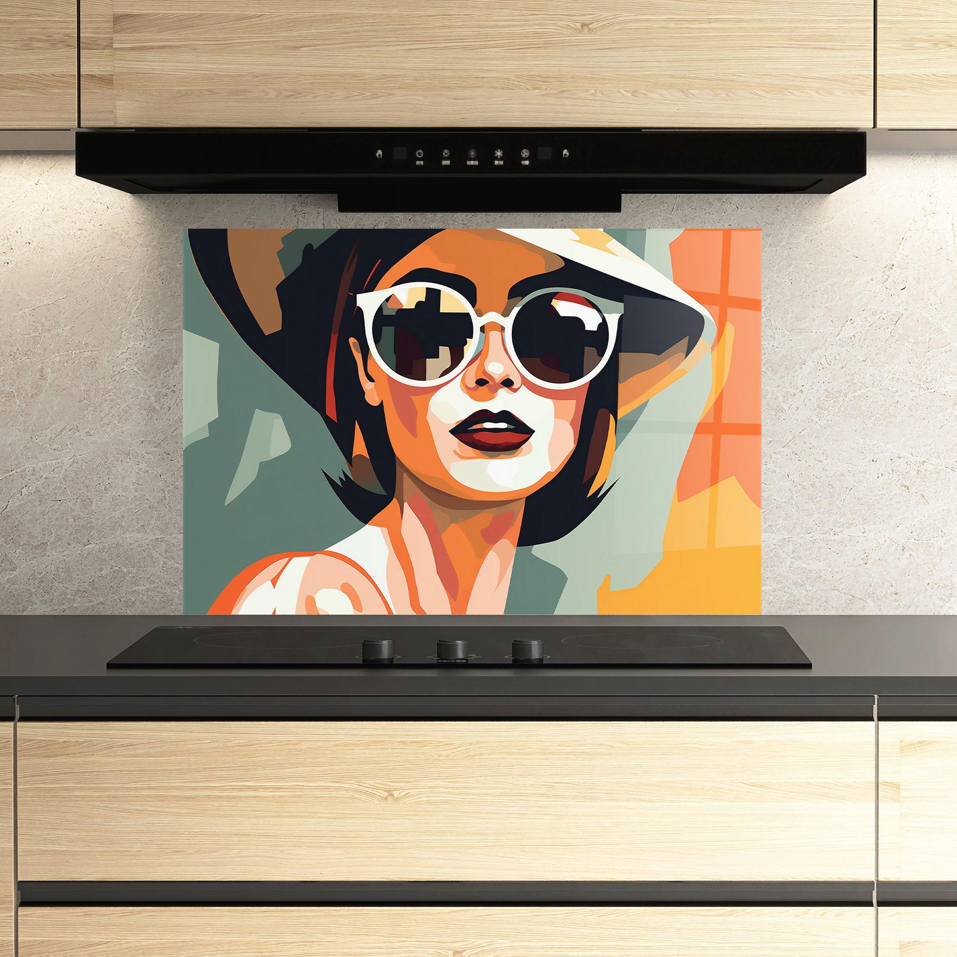 Konyhai üveg hátfal Modern Design Style mockup 3