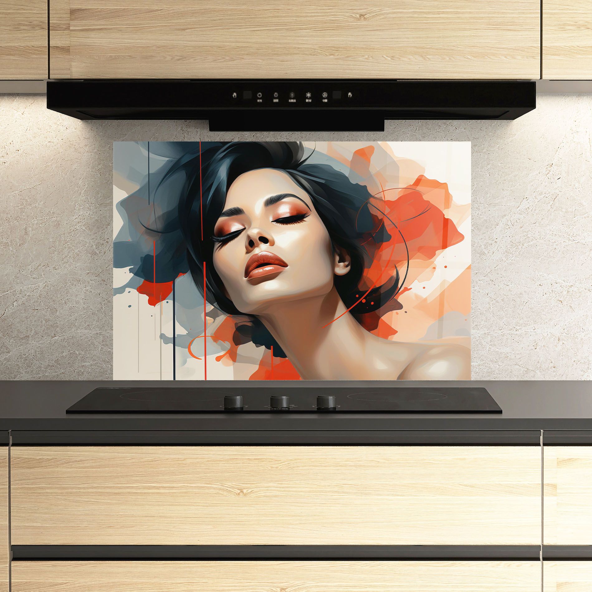 Pretty Woman On Red mockup 3