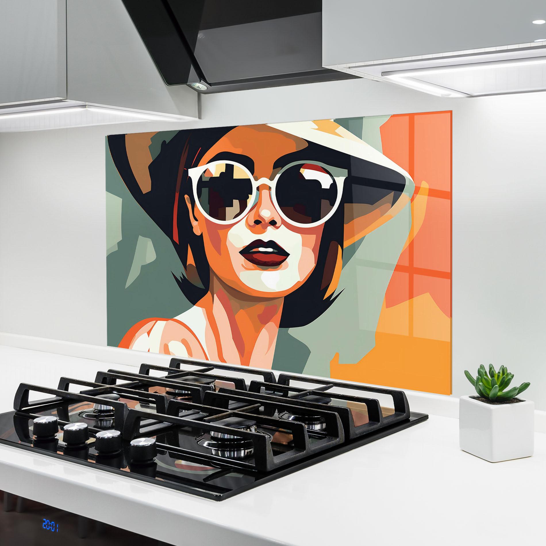 Konyhai üveg hátfal Modern Design Style mockup 6