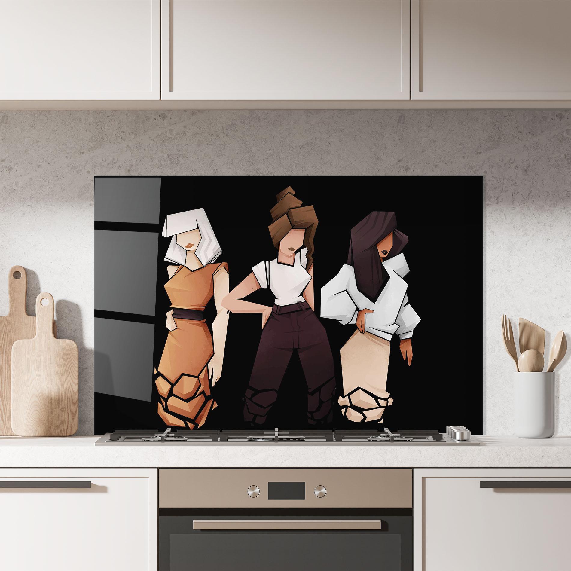 Konyhai üveg hátfal Bussines Women mockup 7