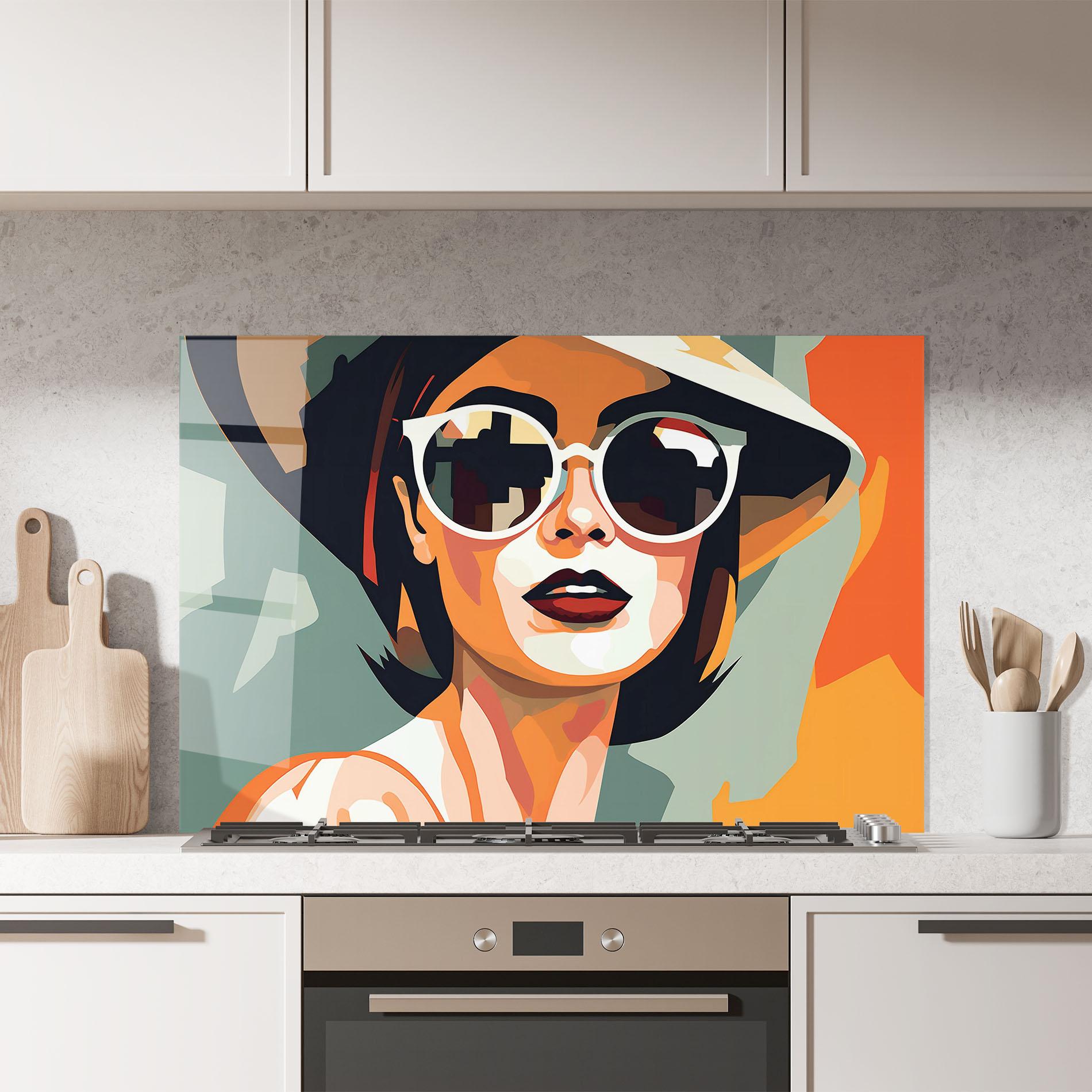 Konyhai üveg hátfal Modern Design Style mockup 7