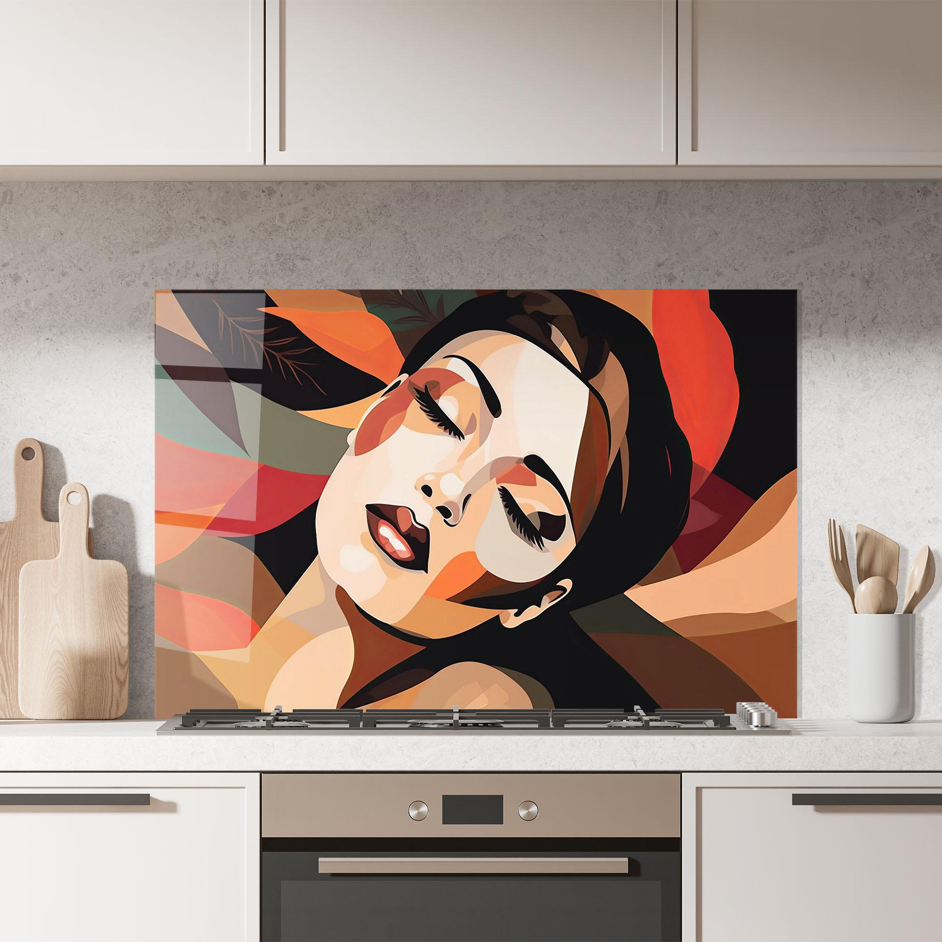 Konyhai üveg hátfal Modern Makeup mockup 7