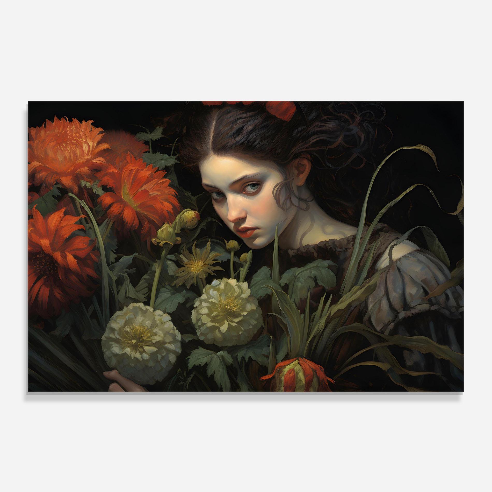 Konyhai üveg hátfal Vintage Flowers mockup 0