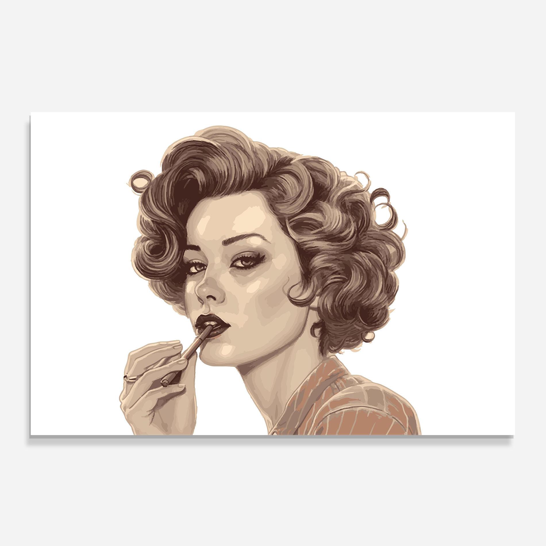 Konyhai üveg hátfal Vintage Smoking mockup 0