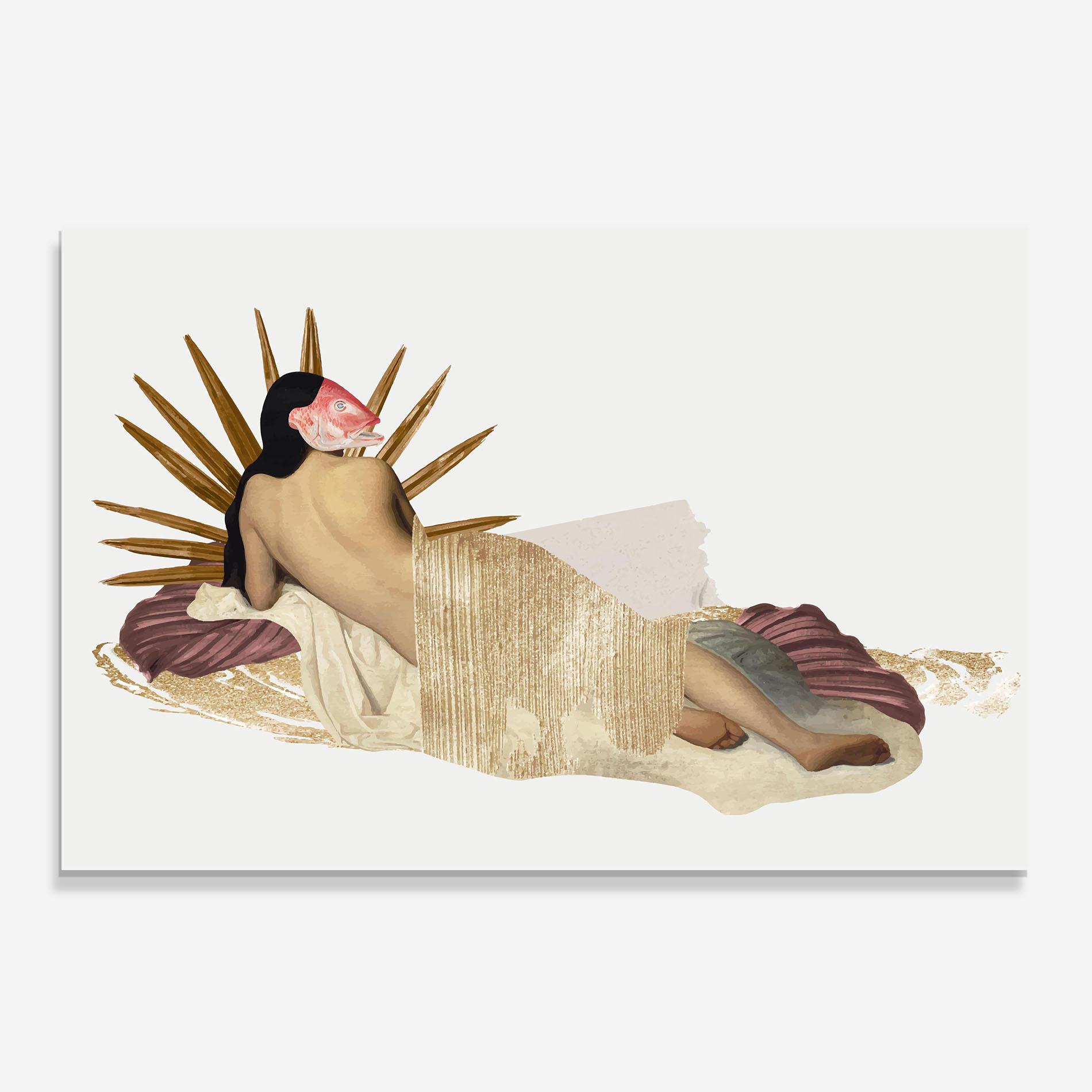 Konyhai üveg hátfal Vintage Woman Art mockup 0